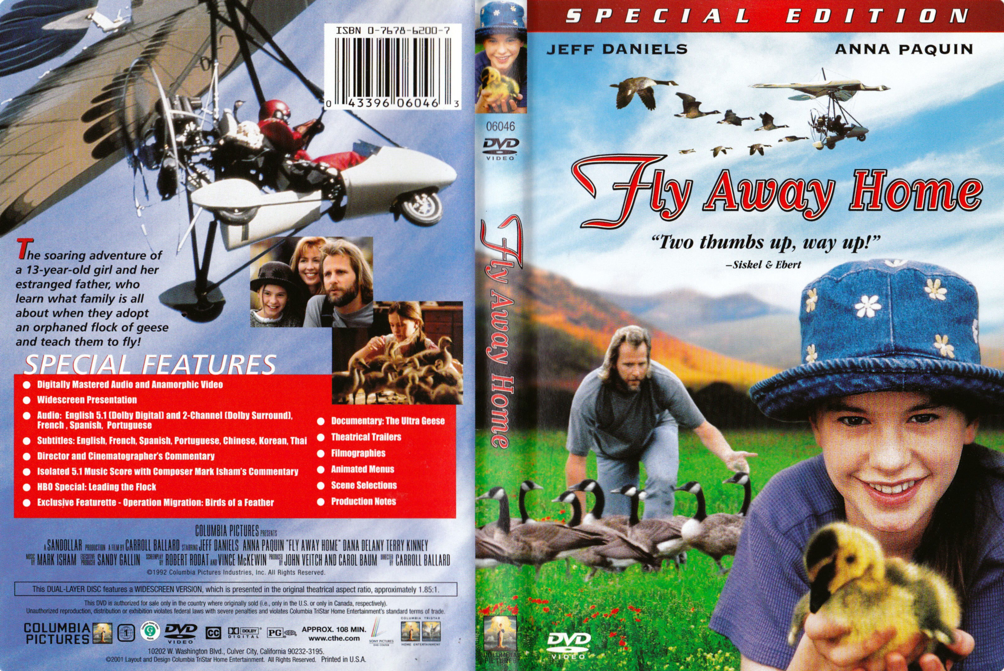 Jaquette DVD Fly away home (Canadienne)
