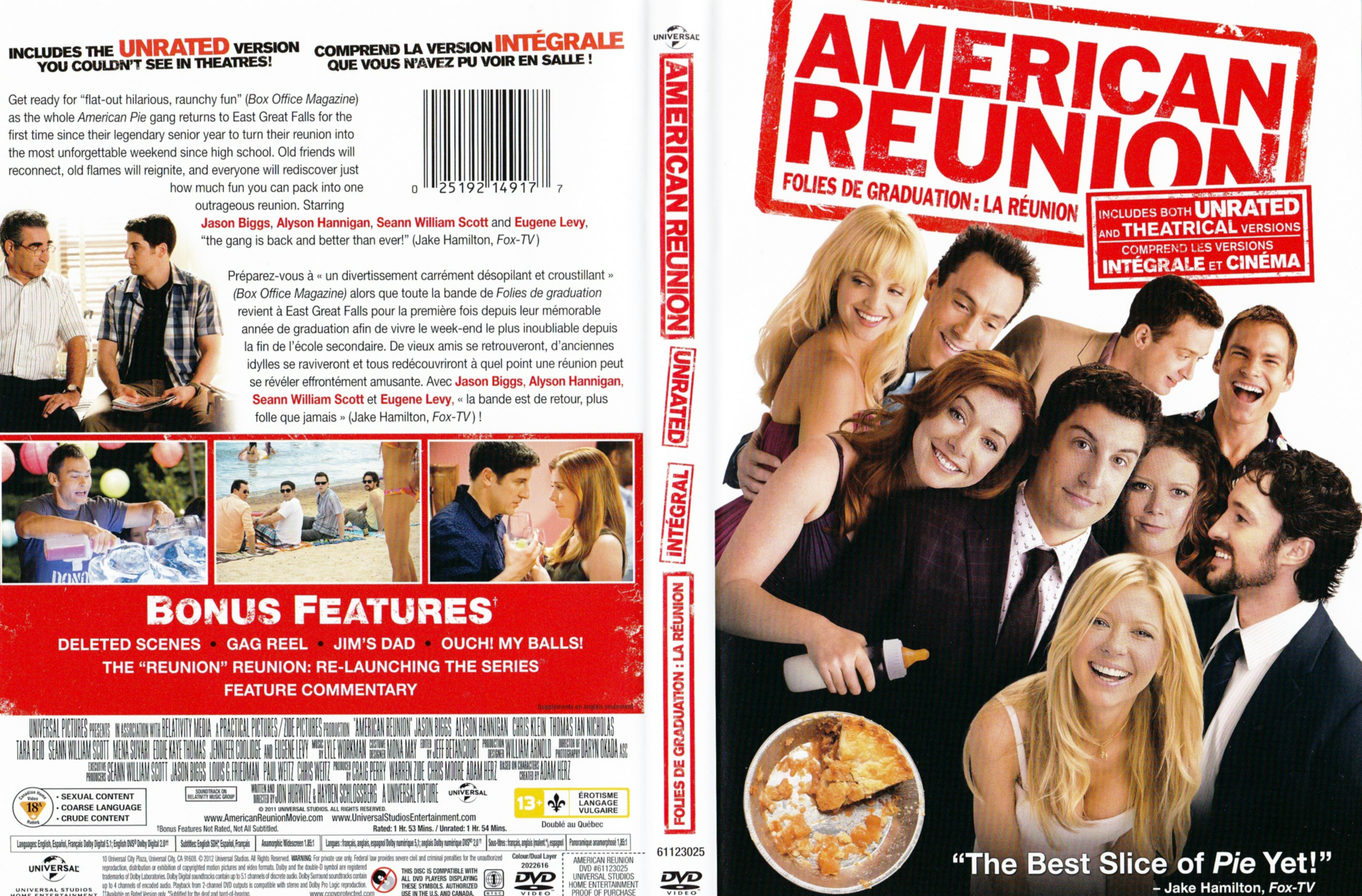 Jaquette DVD Folie de gaduation la reunion - American reunion (Canadienne)