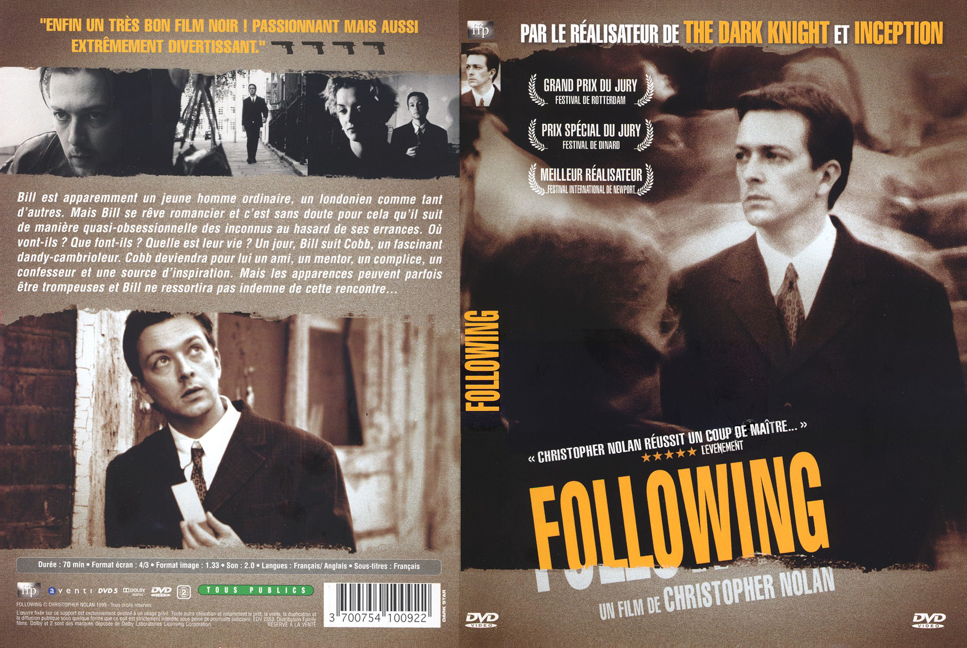 Jaquette DVD Following, le suiveur