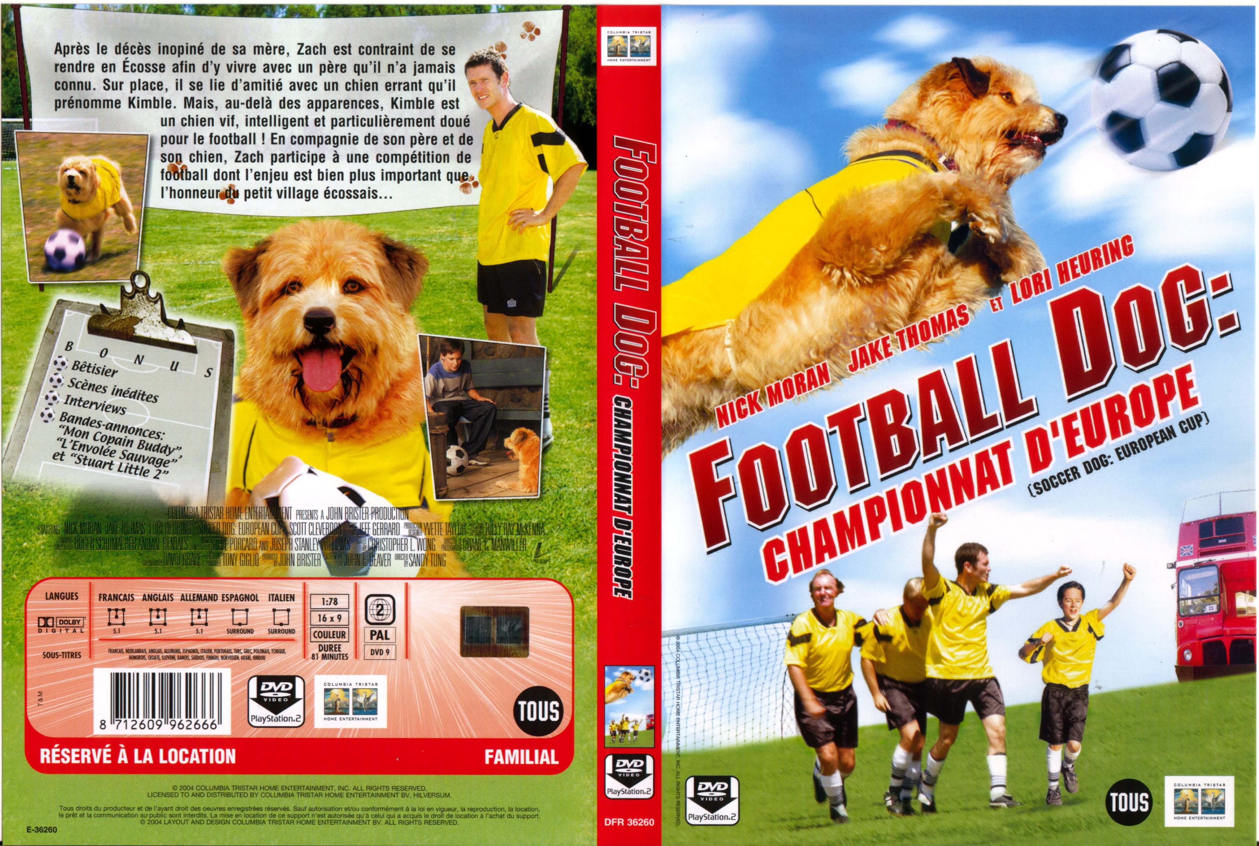 Jaquette DVD Football dog