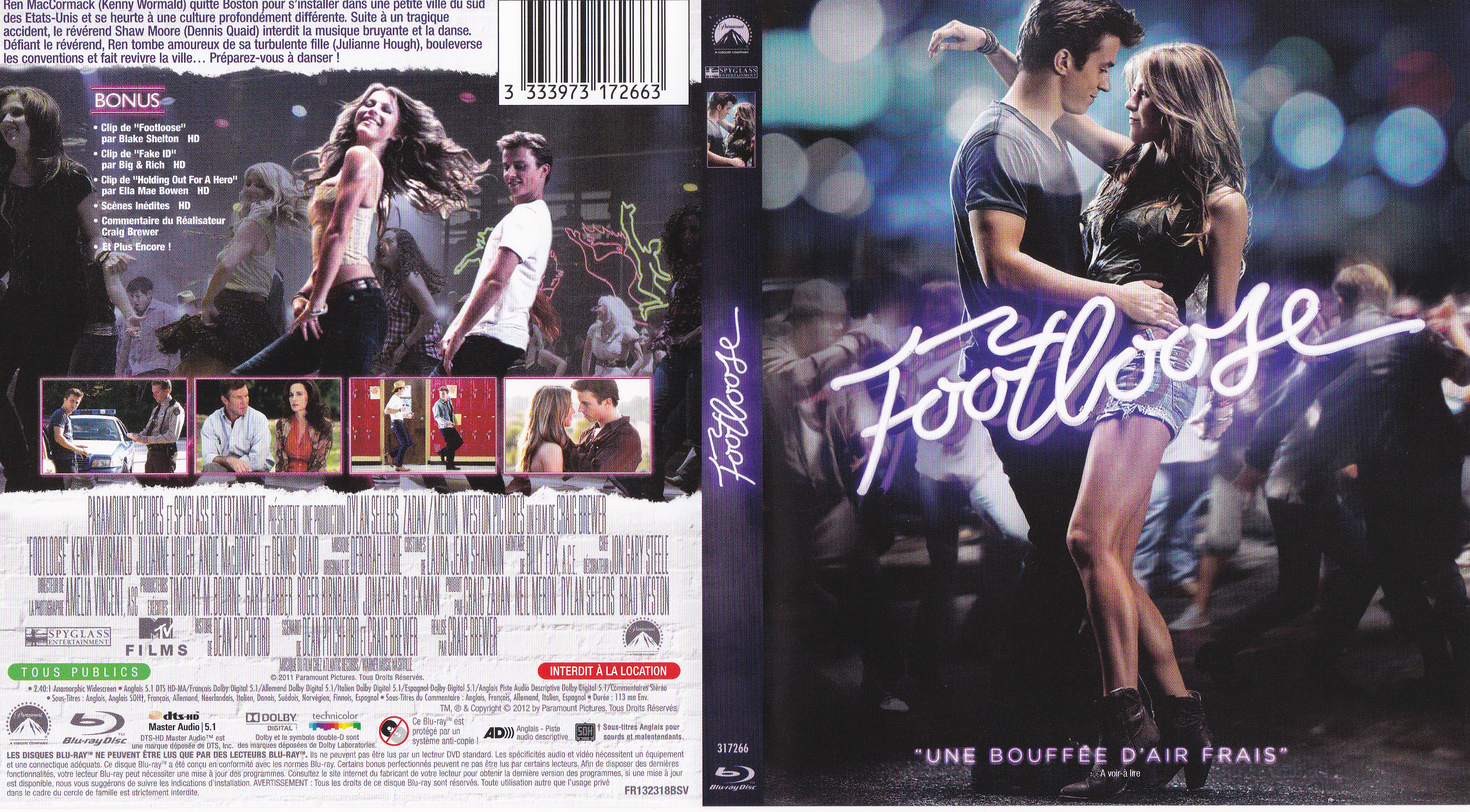 Jaquette DVD Footloose (2011) (BLU-RAY)