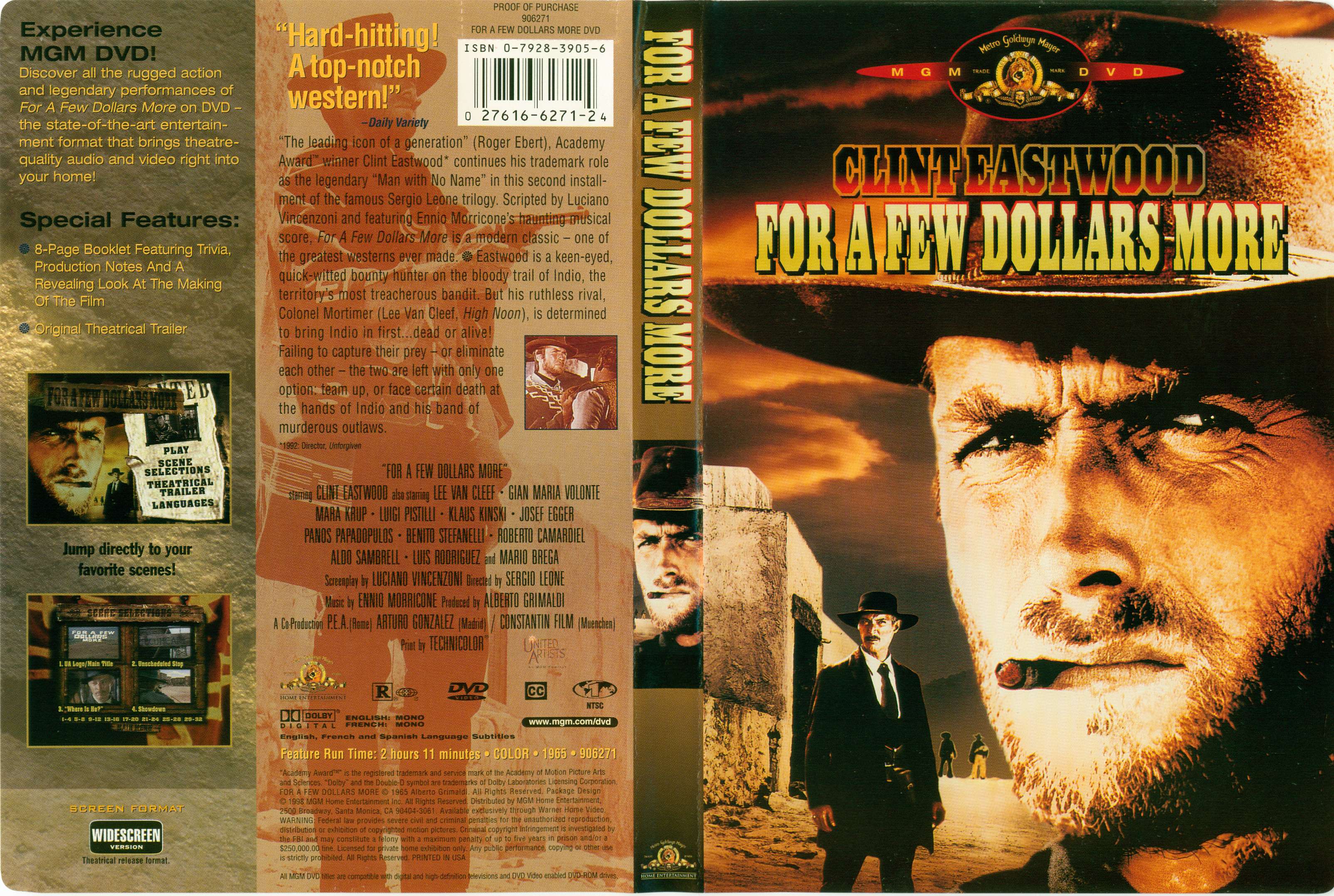Jaquette DVD For a few dollars more Zone 1