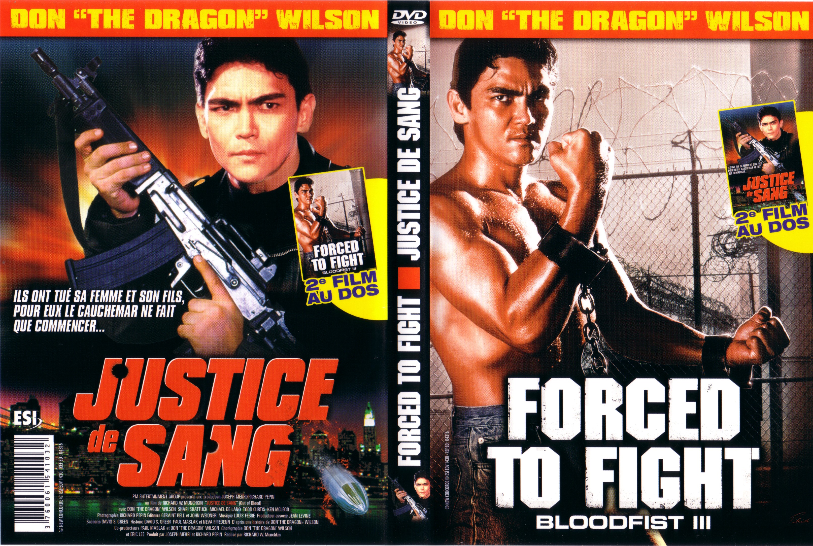 Jaquette DVD Forced to fight + Justice de sang