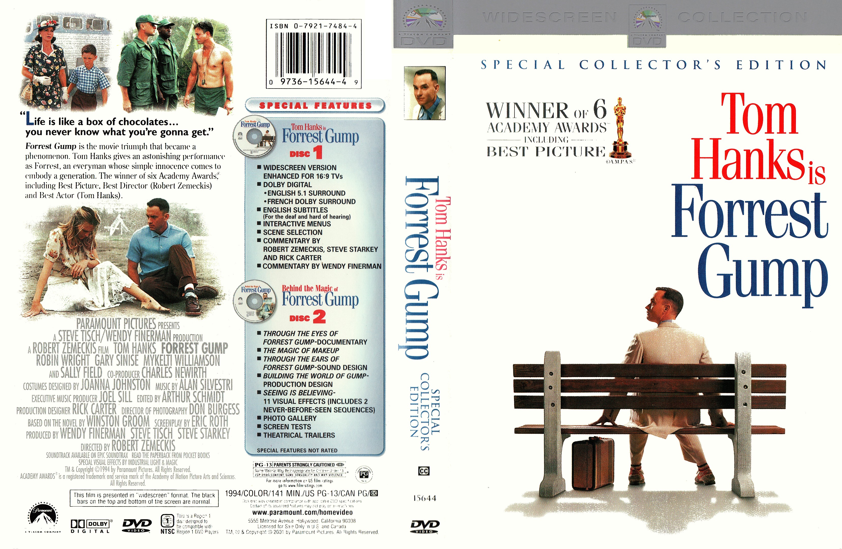 Jaquette DVD Forrest Gump Zone 1