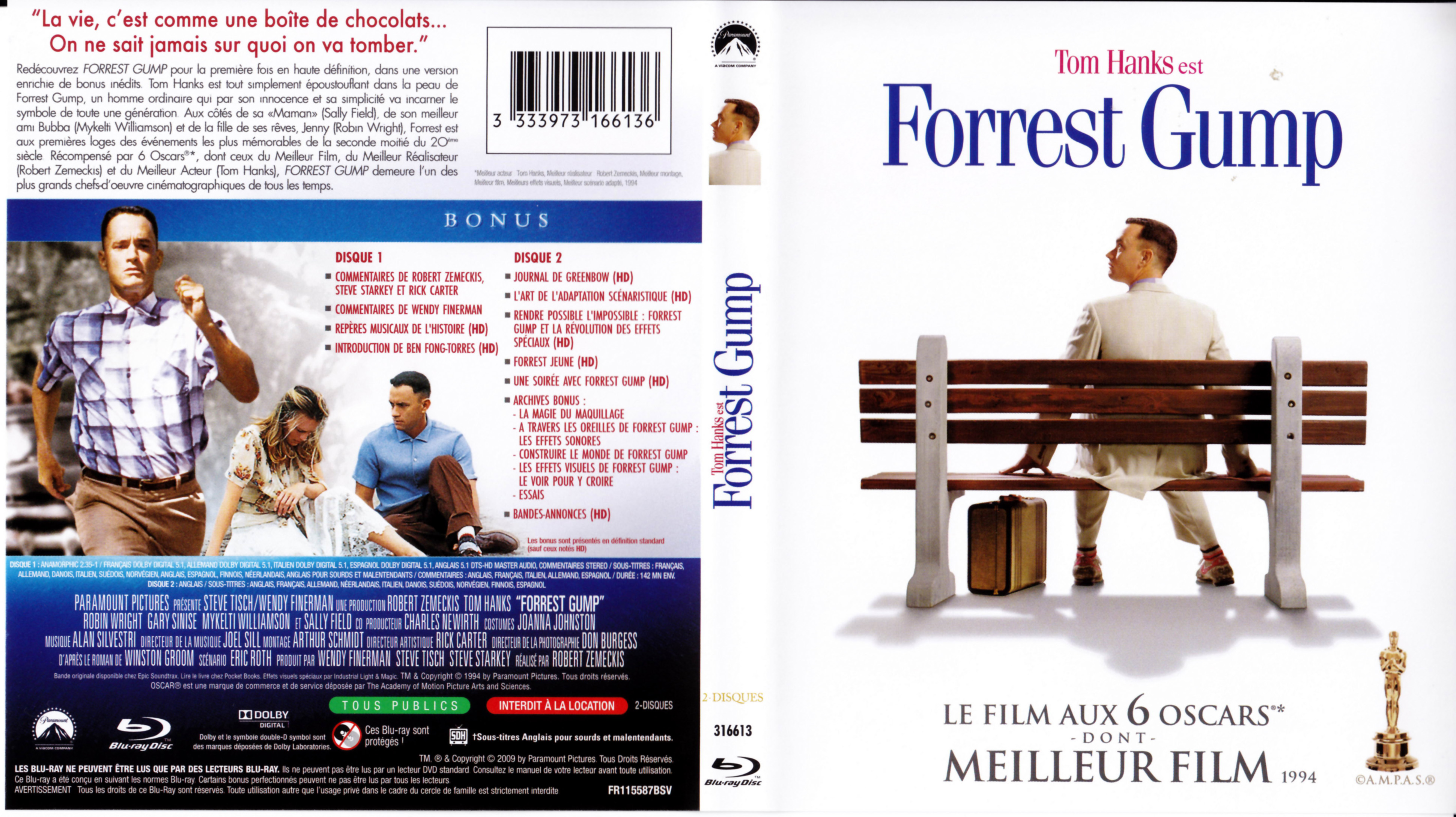 Jaquette DVD Forrest Gump (BLU-RAY)