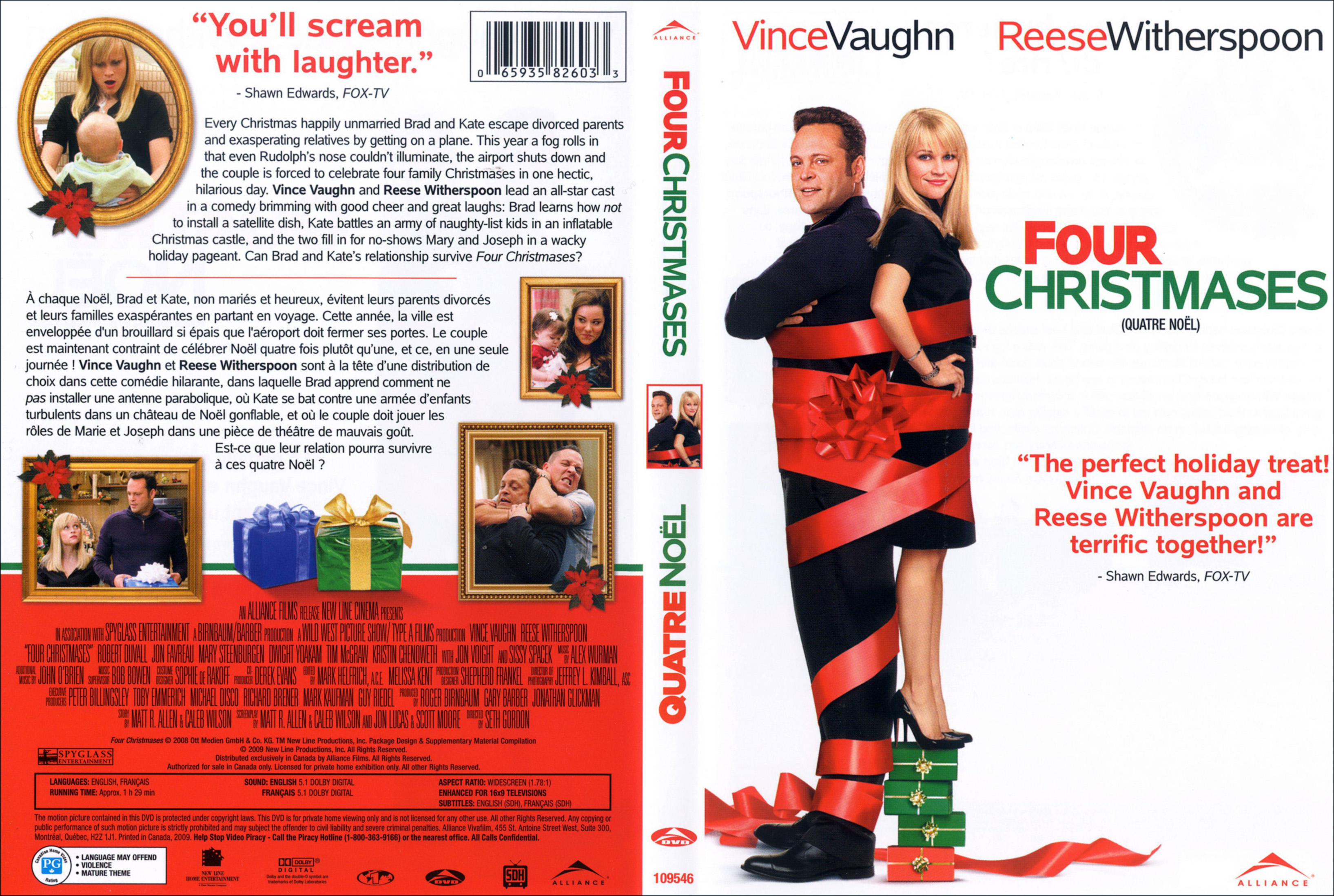 Jaquette DVD Four christmases - Quatre noel (Canadienne)