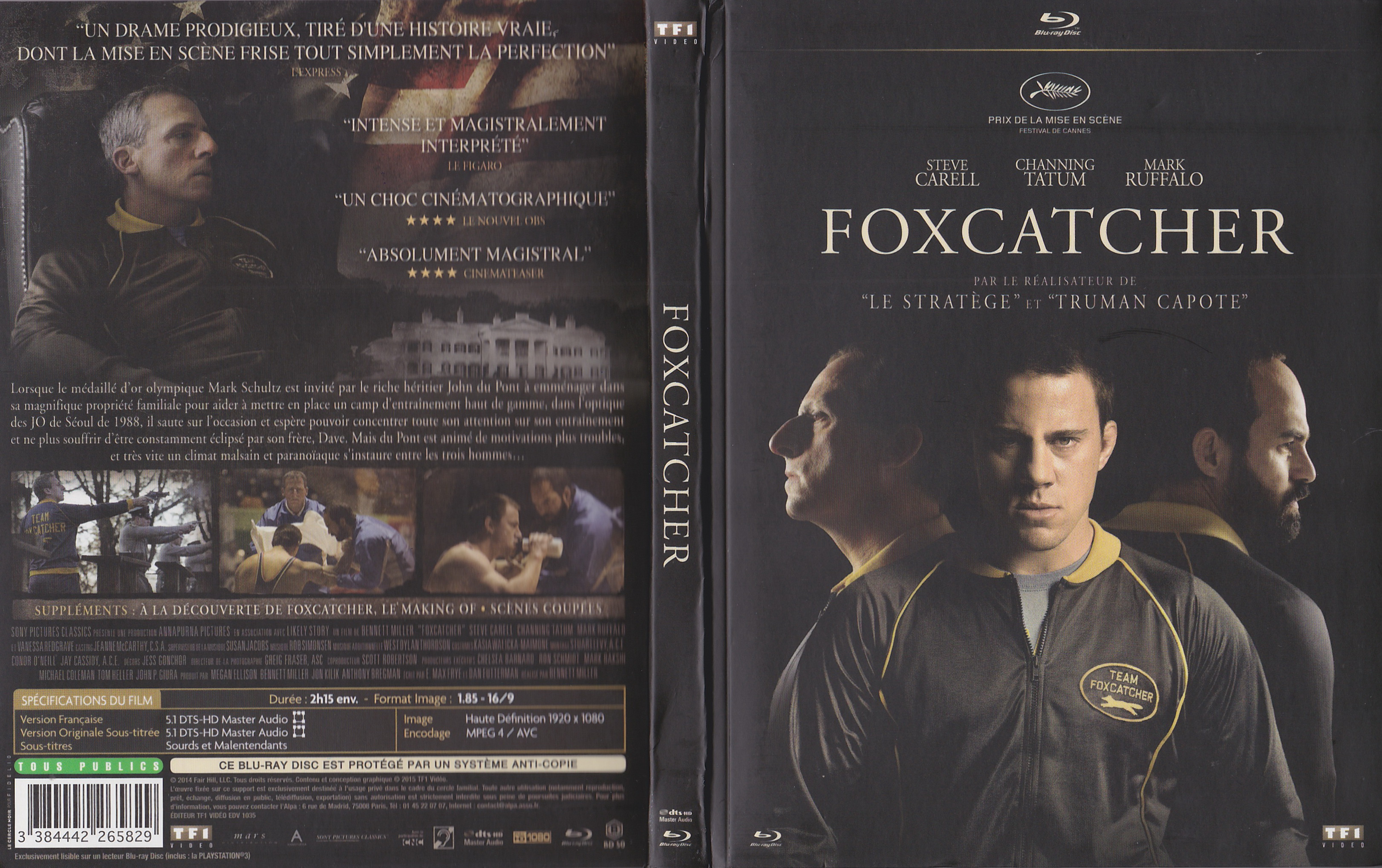 Jaquette DVD FoxCatcher (BLU-RAY)