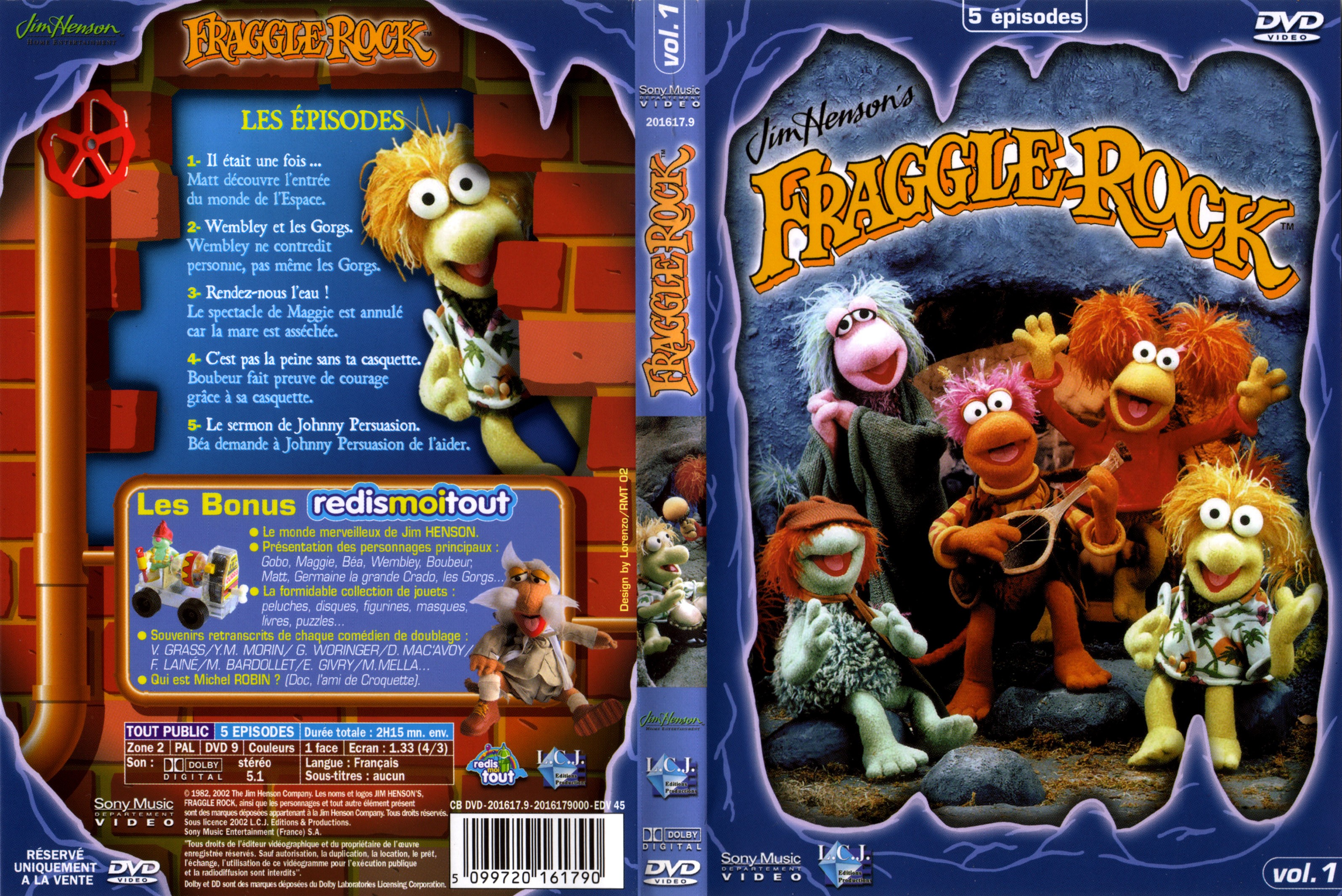 Jaquette DVD Fraggle rock vol 1