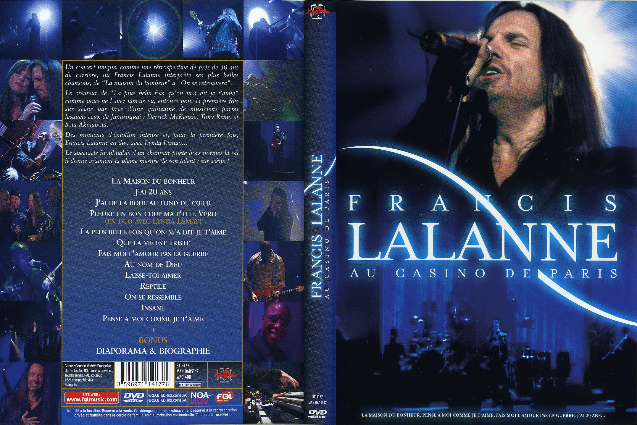 Jaquette DVD Francis Lalanne - Au casino de paris