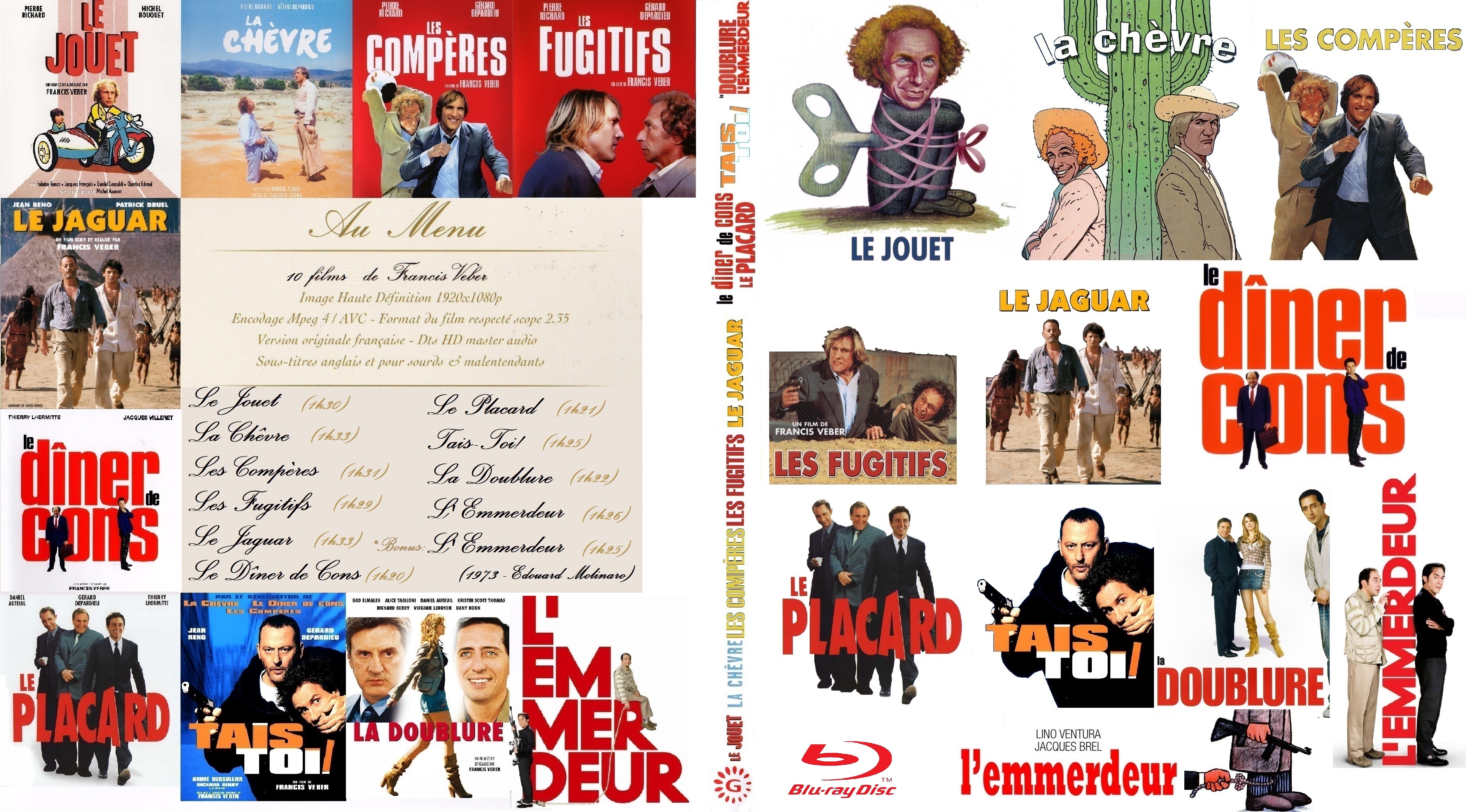 Jaquette DVD Francis Veber 10 films custom (BLU-RAY)