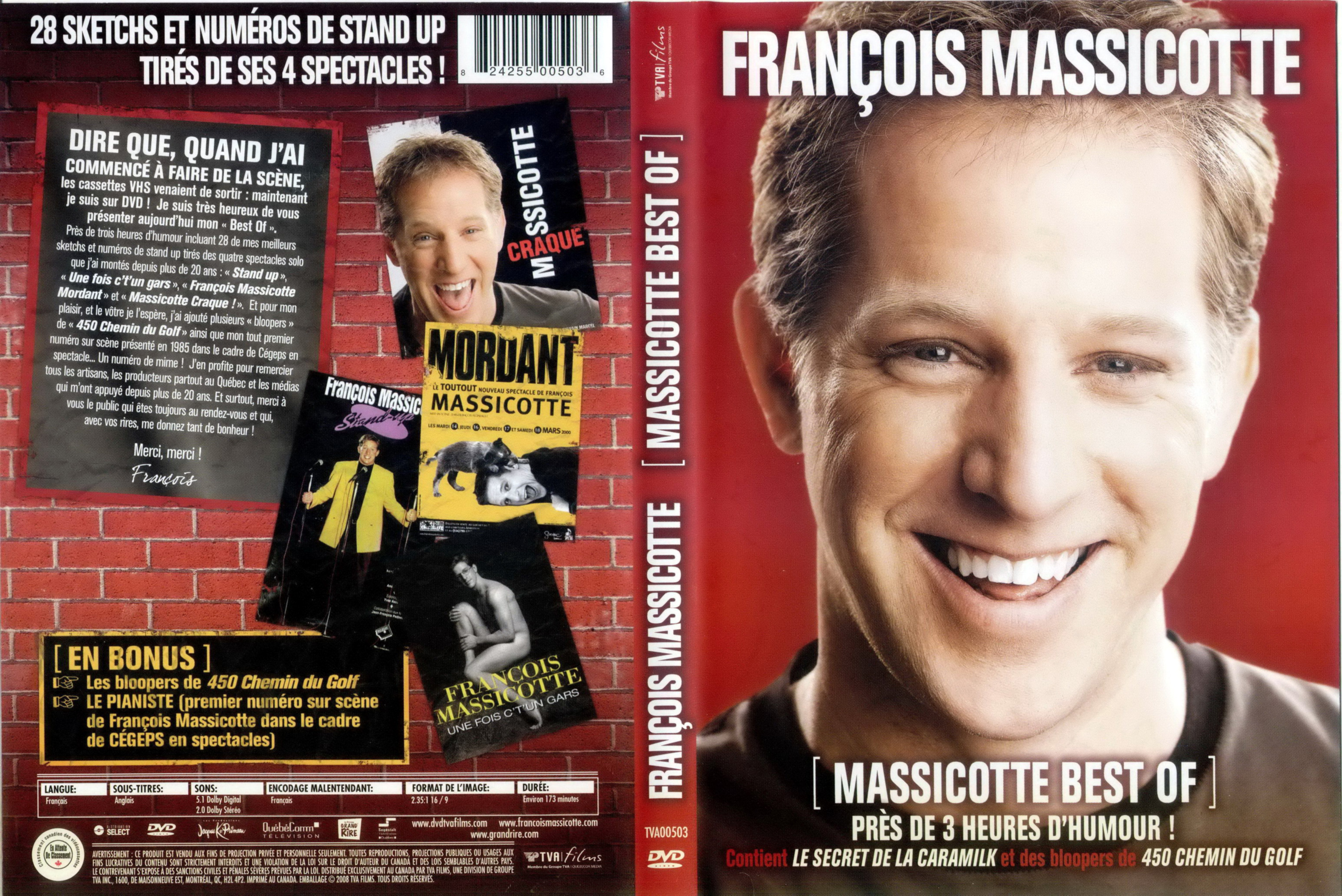 Jaquette DVD Francois Massicotte - Massicotte Best of