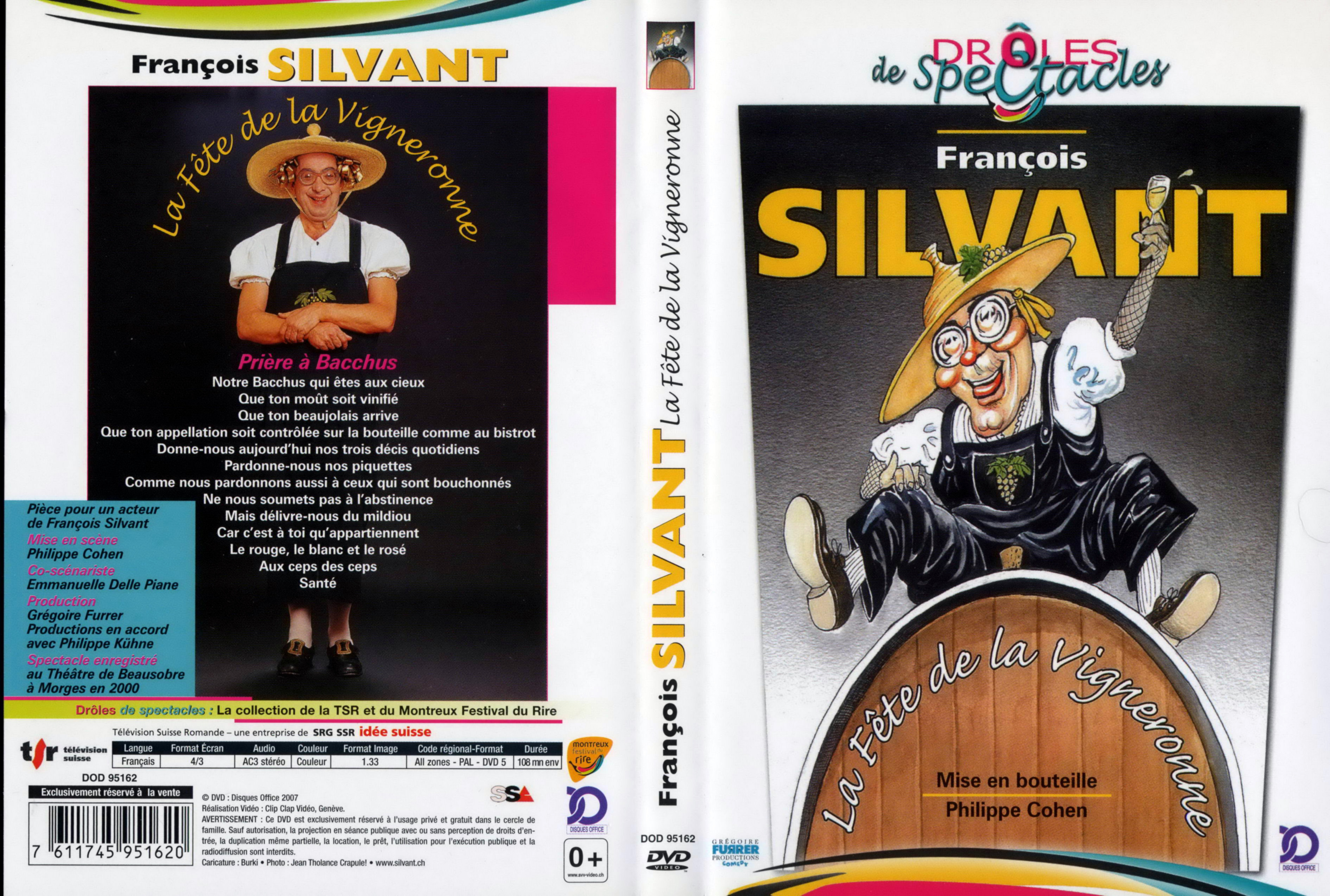 Jaquette DVD Francois Silvant - La fete de la vigneronne