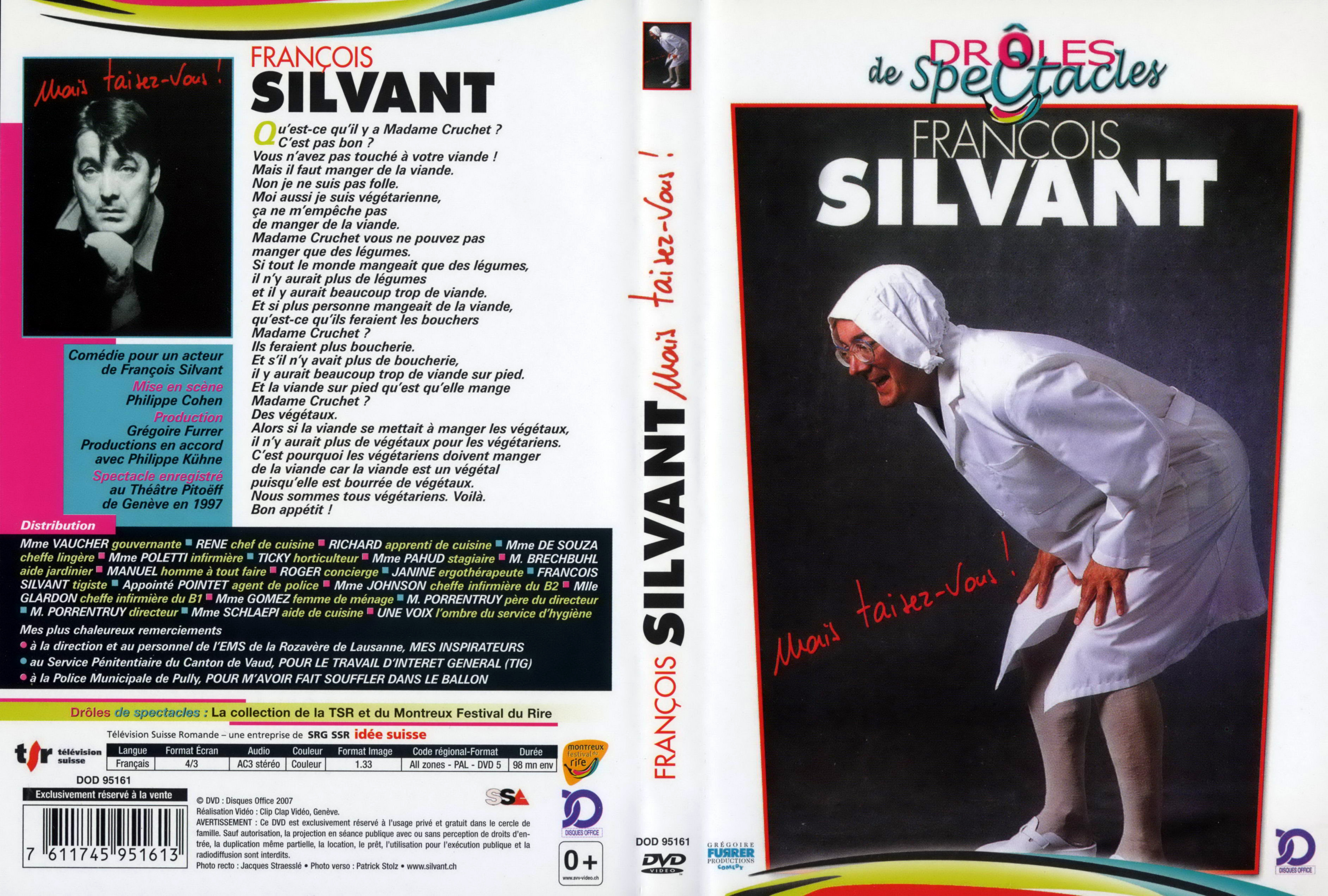 Jaquette DVD Francois Silvant - Mais taisez-vous