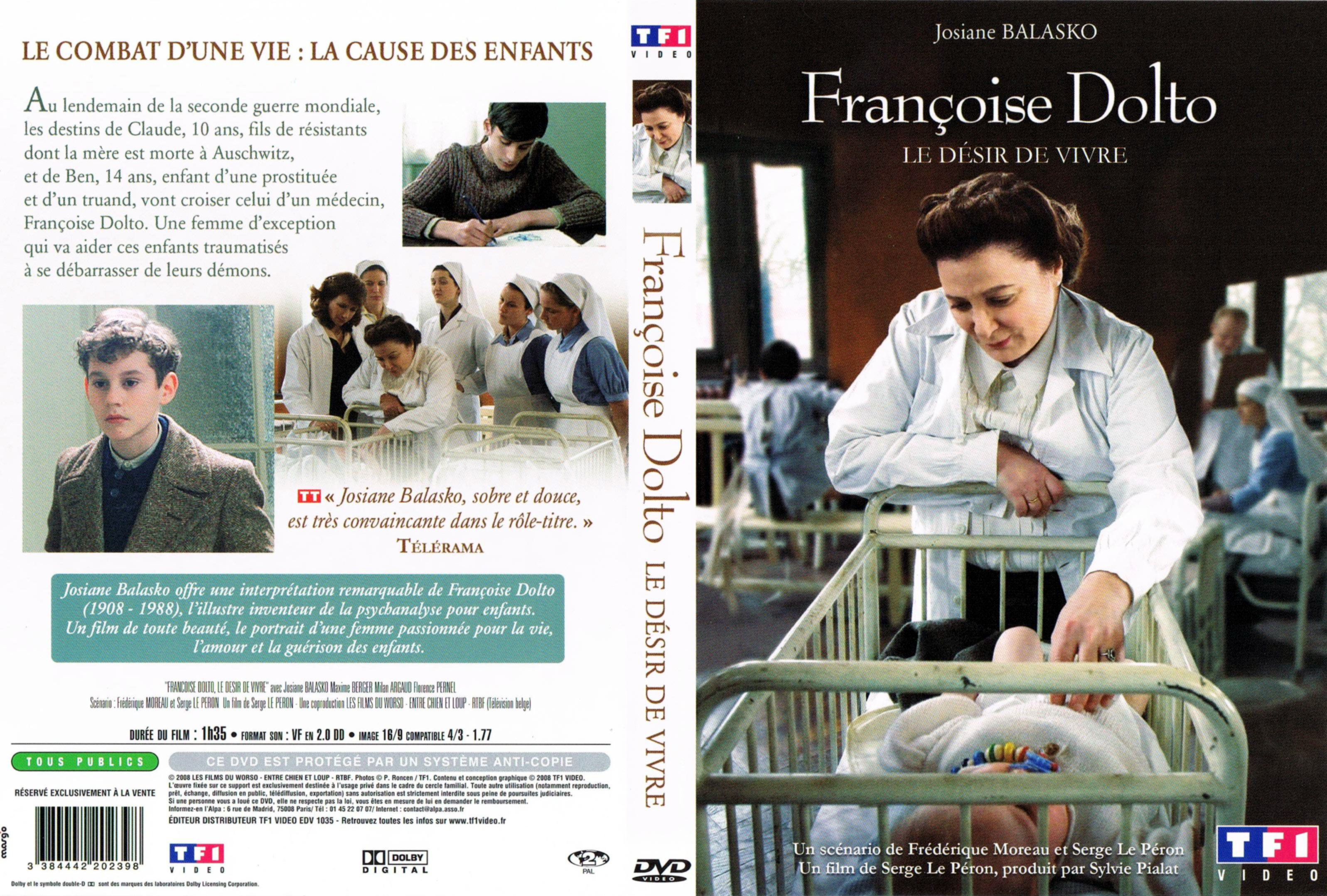 Jaquette DVD Francoise Dolto - Le dsir de vivre