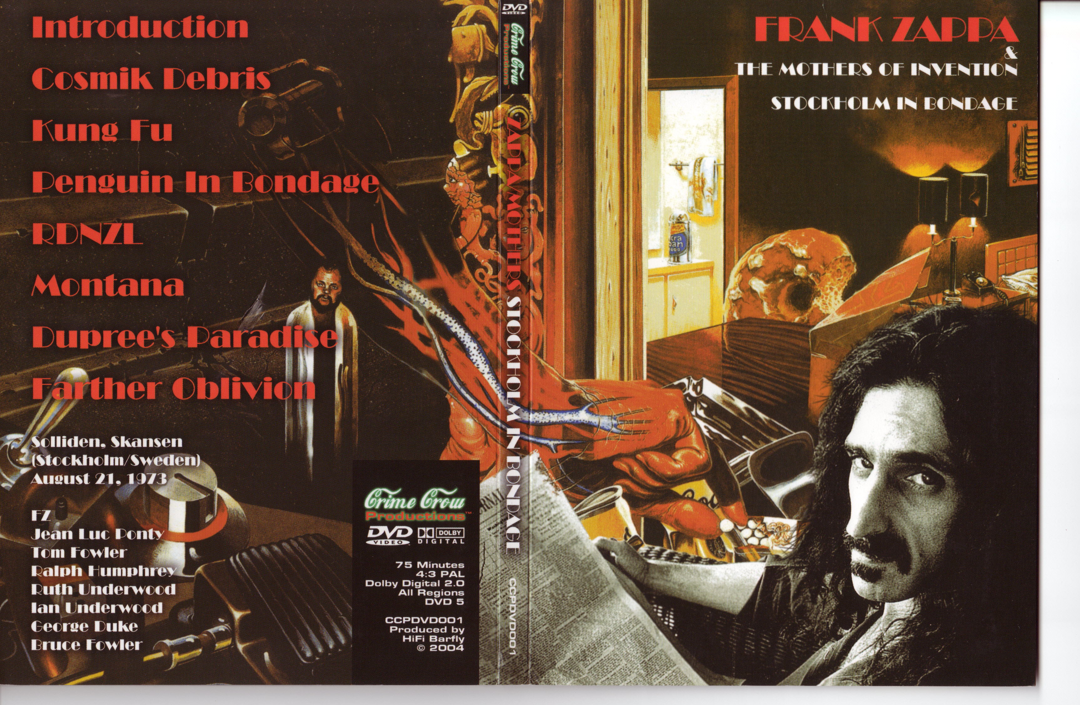 Jaquette DVD Frank Zappa Stockholm in bondage
