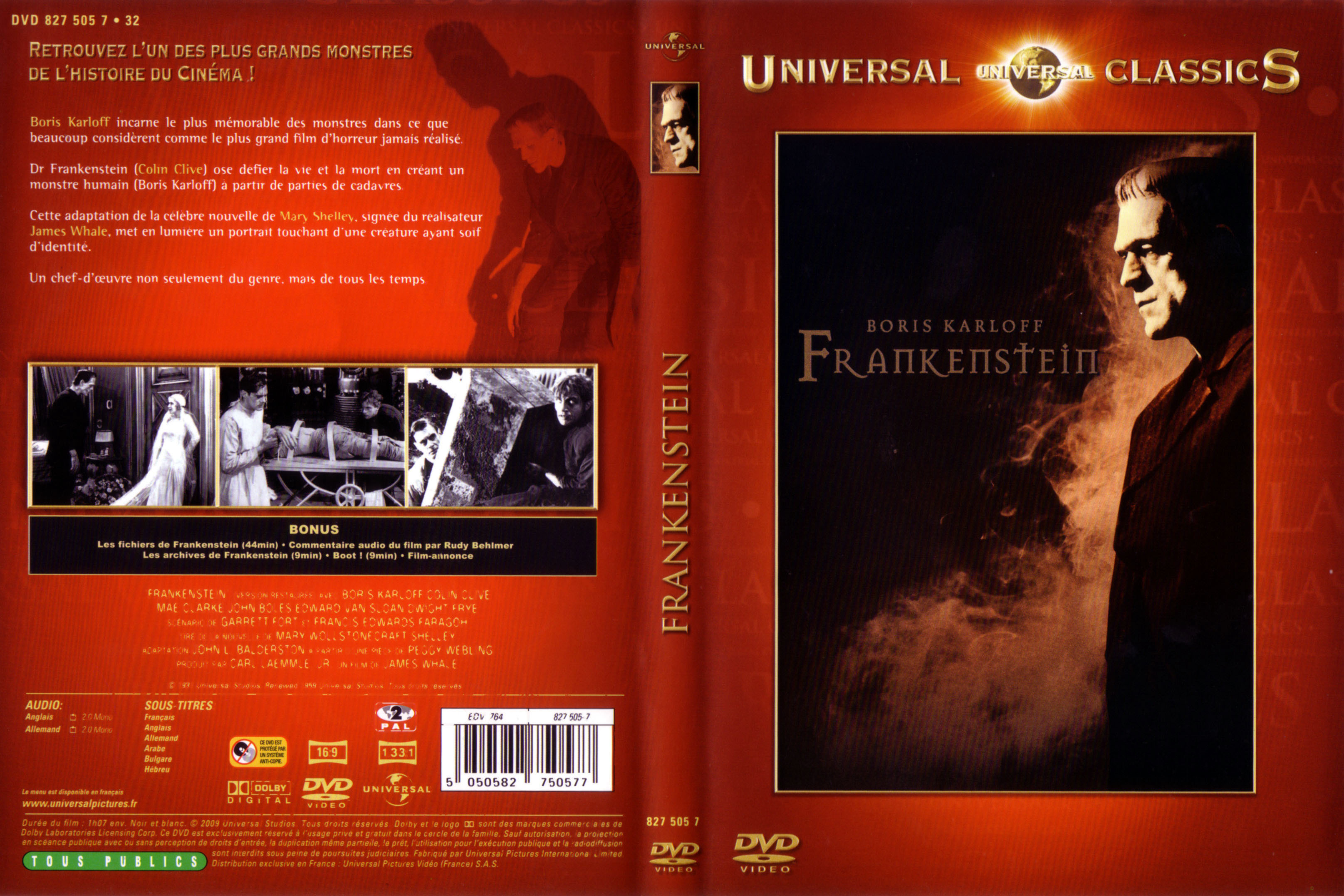 Jaquette DVD Frankenstein (1931) v4