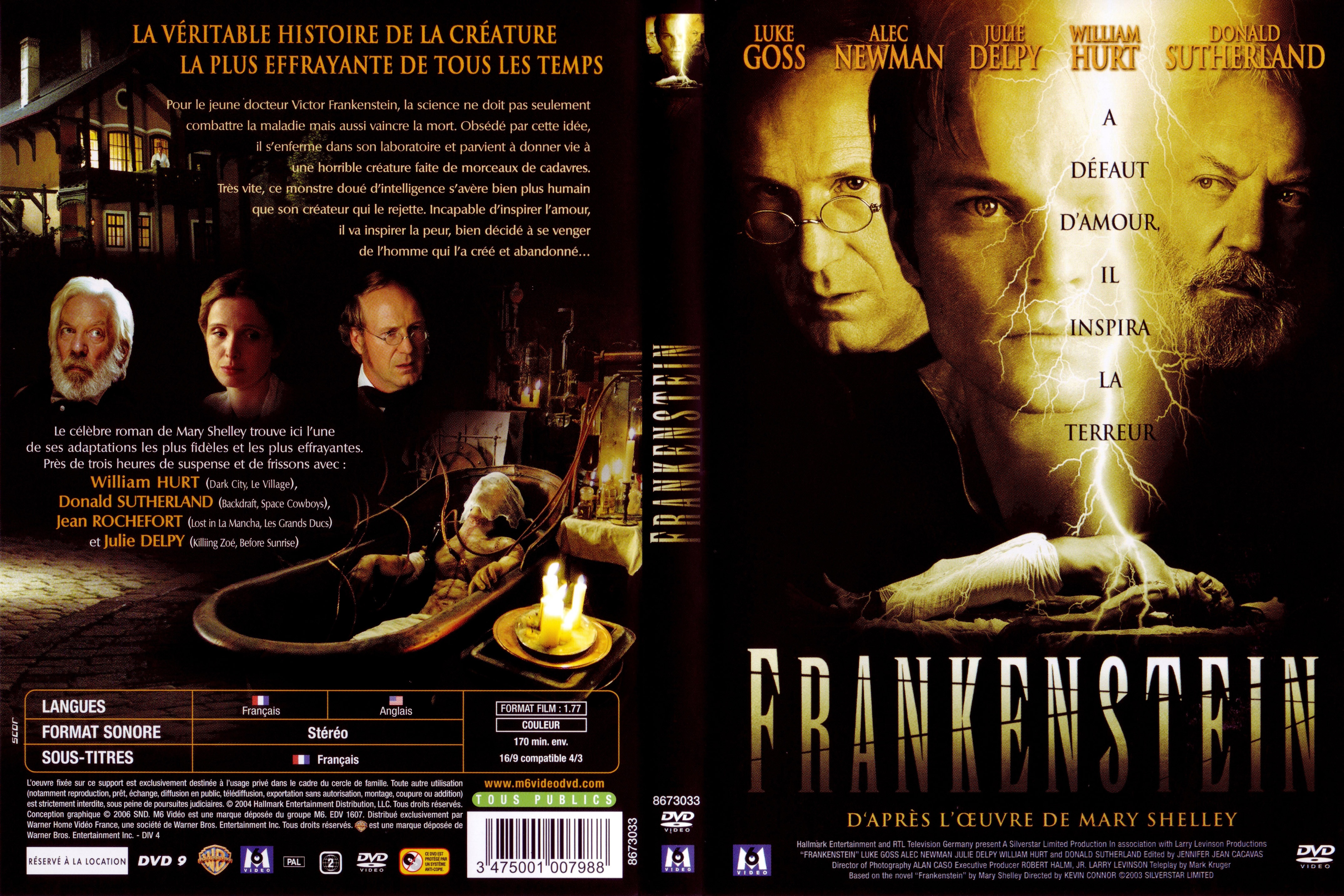 Jaquette DVD Frankenstein (Donald Sutherland)