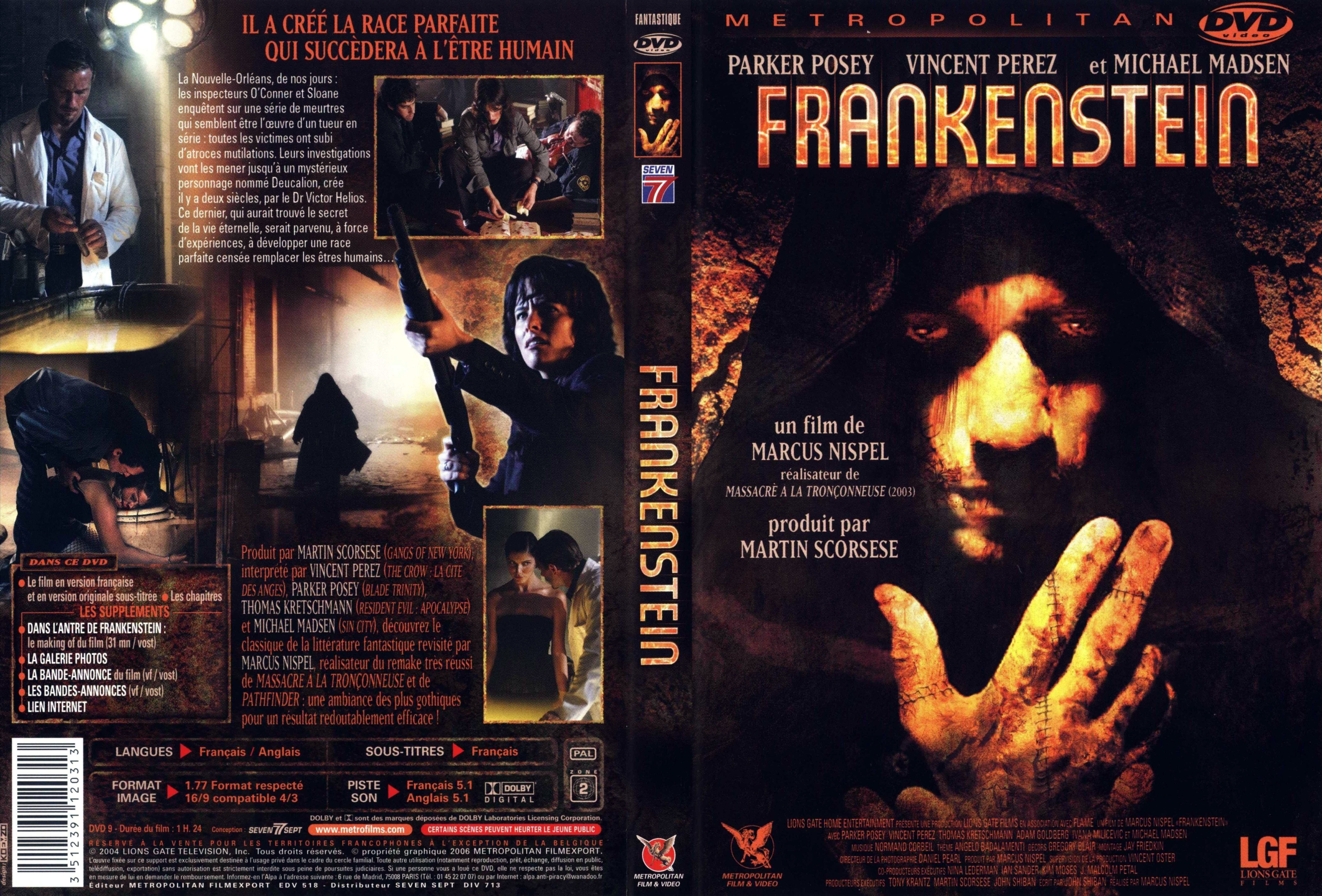 Jaquette DVD Frankenstein (Vincent Perez)