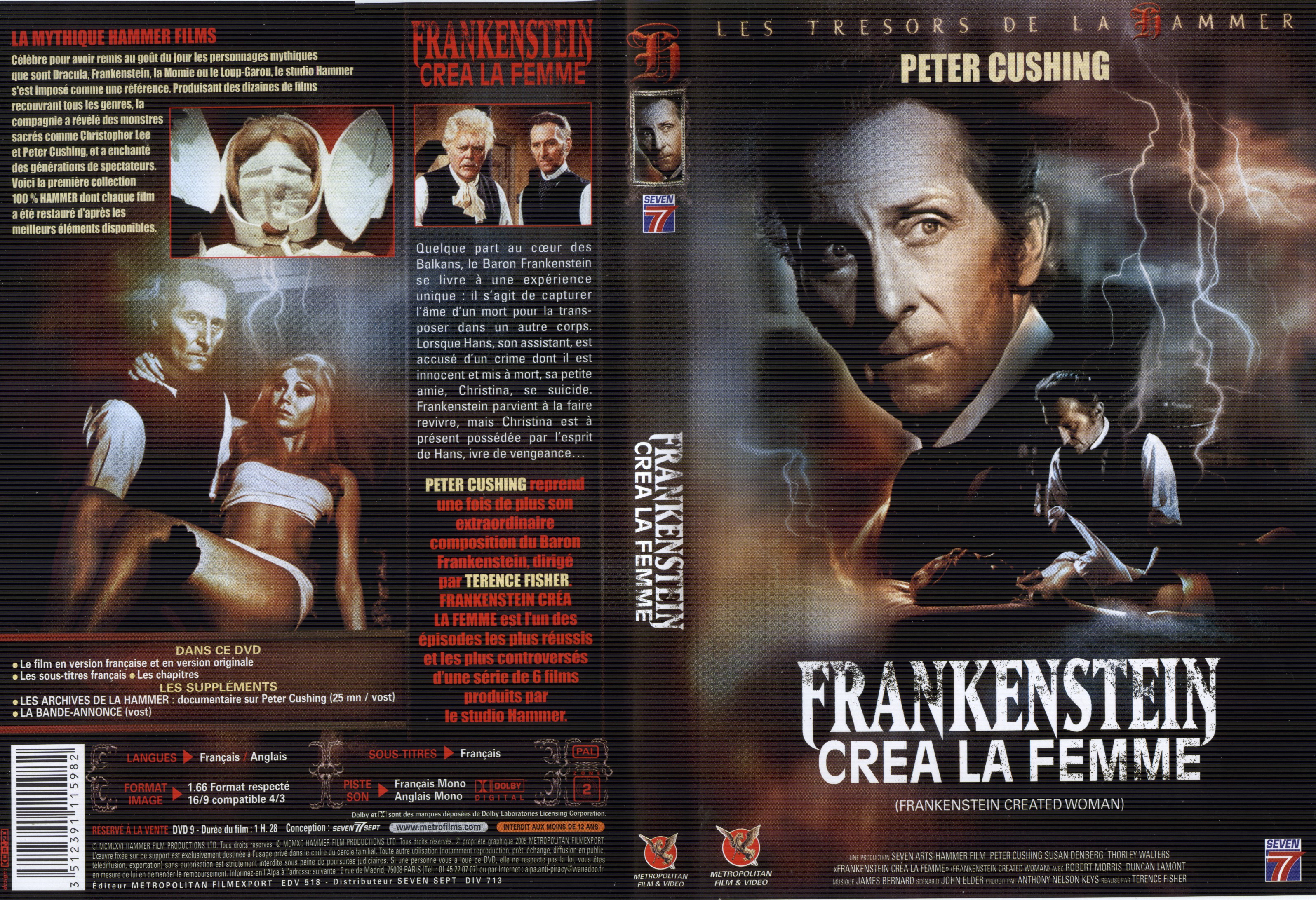 Jaquette DVD Frankenstein cra la femme