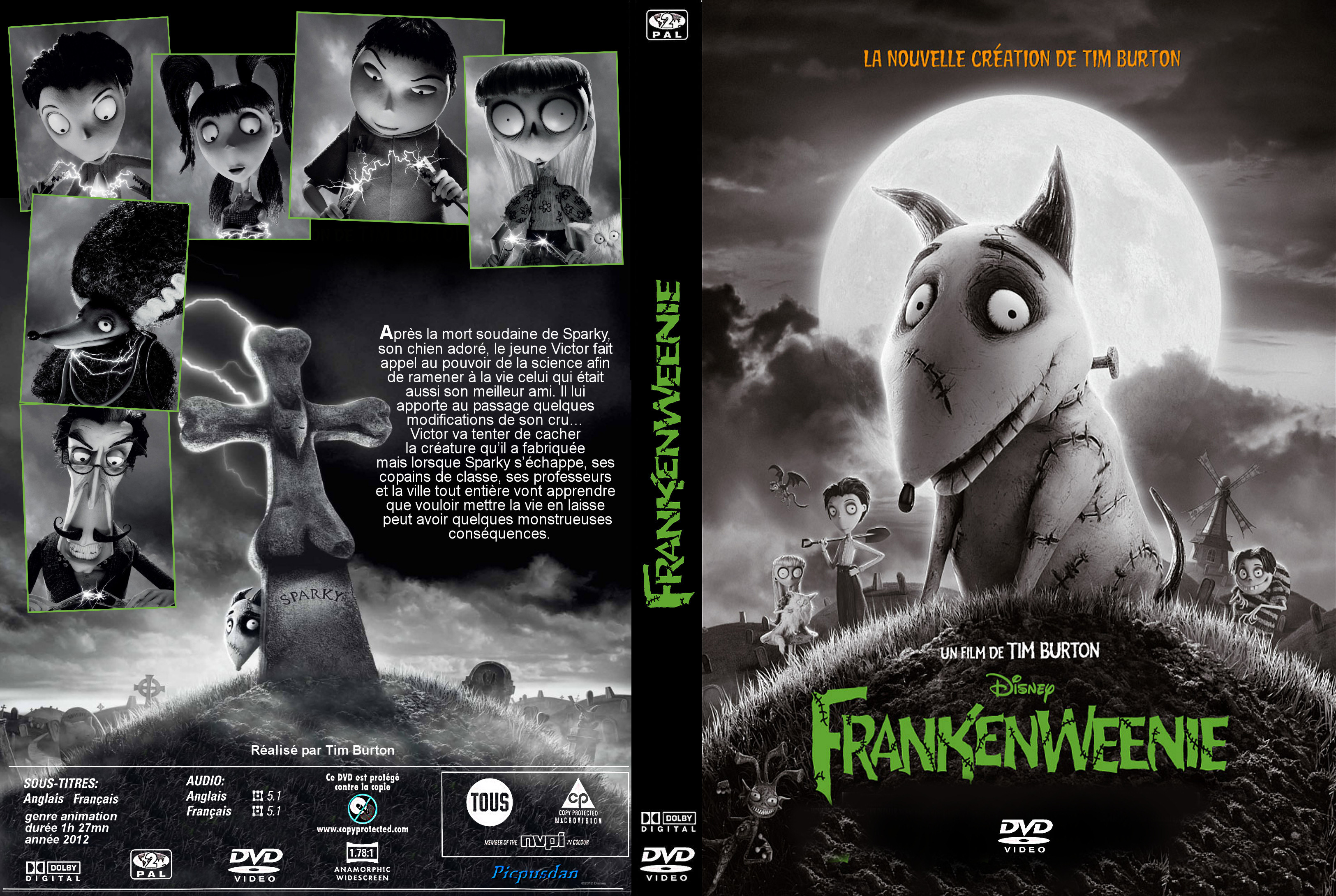 Jaquette DVD Frankenweenie custom v2