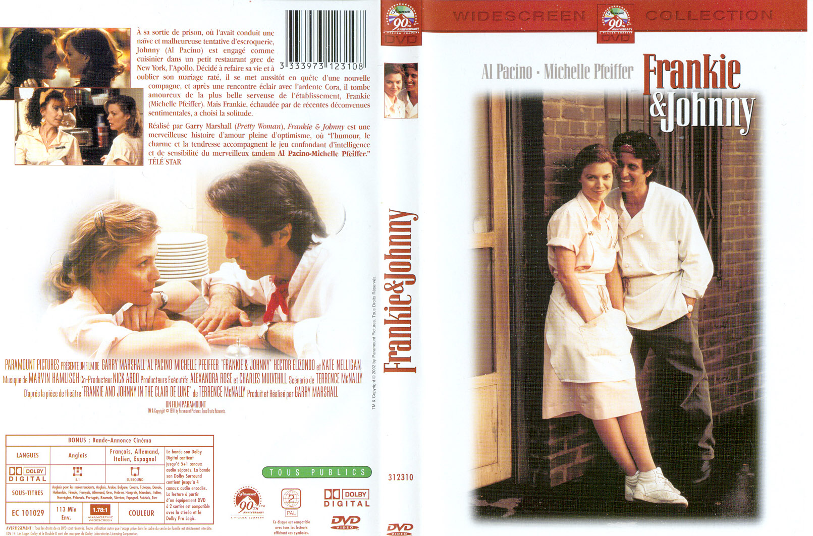 Jaquette DVD Frankie et Johnny