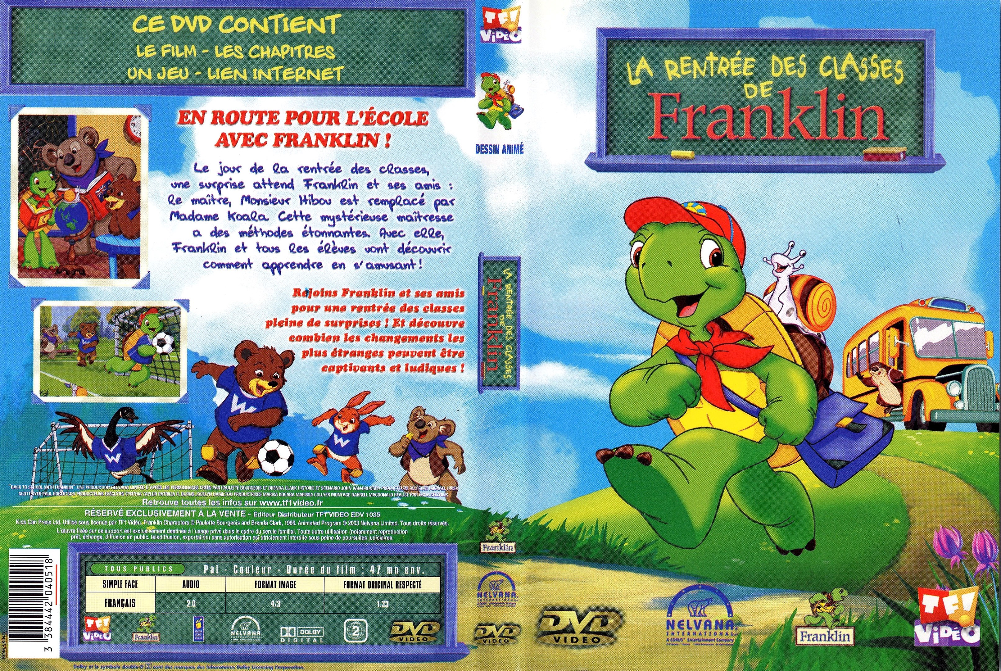 Jaquette DVD Franklin La rentre des classes de Franklin