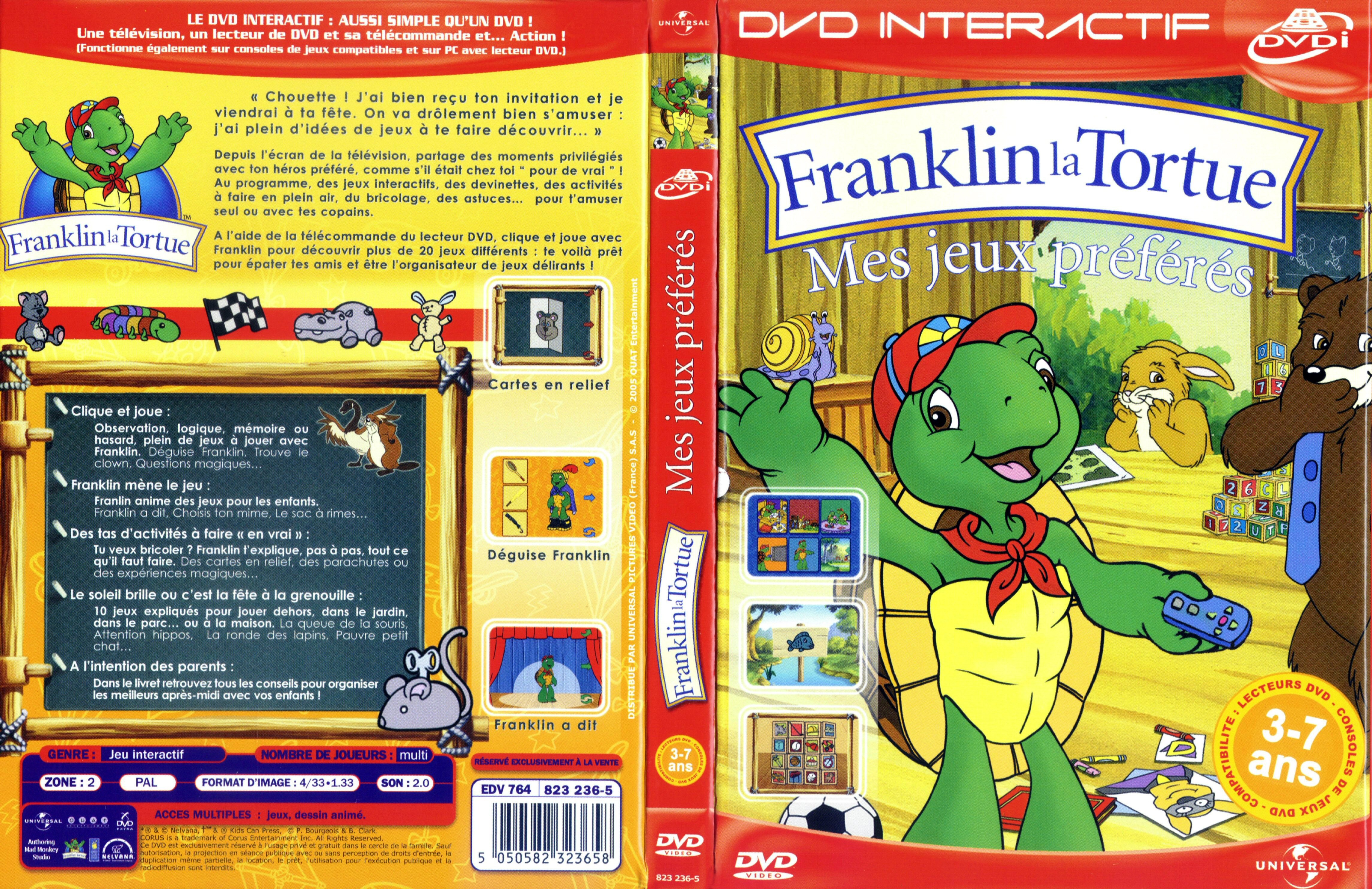 Jaquette DVD Franklin Mes jeux prfrs (DVD Interactif)