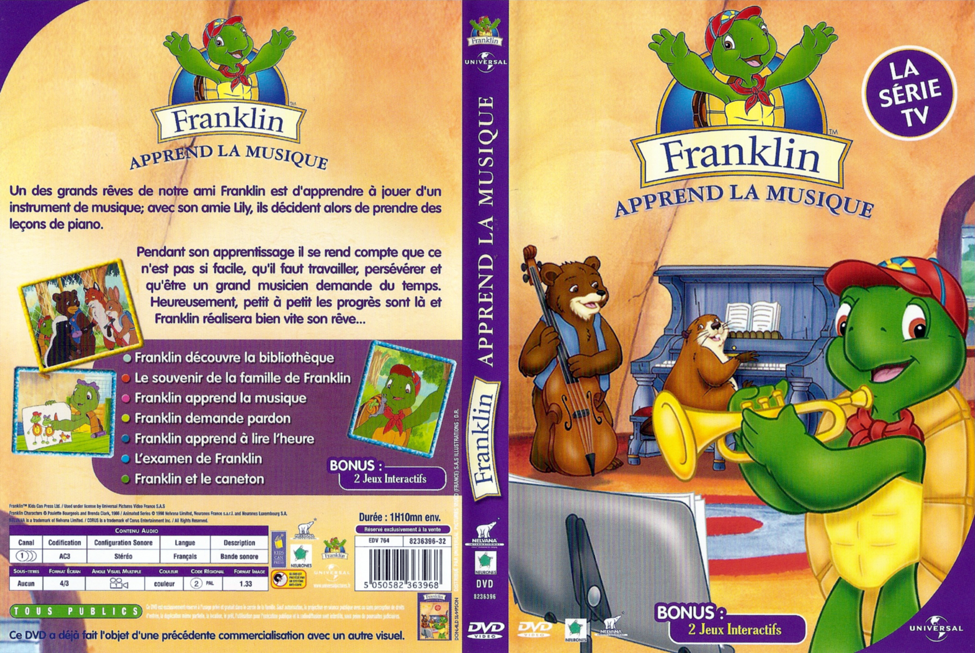Jaquette DVD Franklin - Apprend la musique