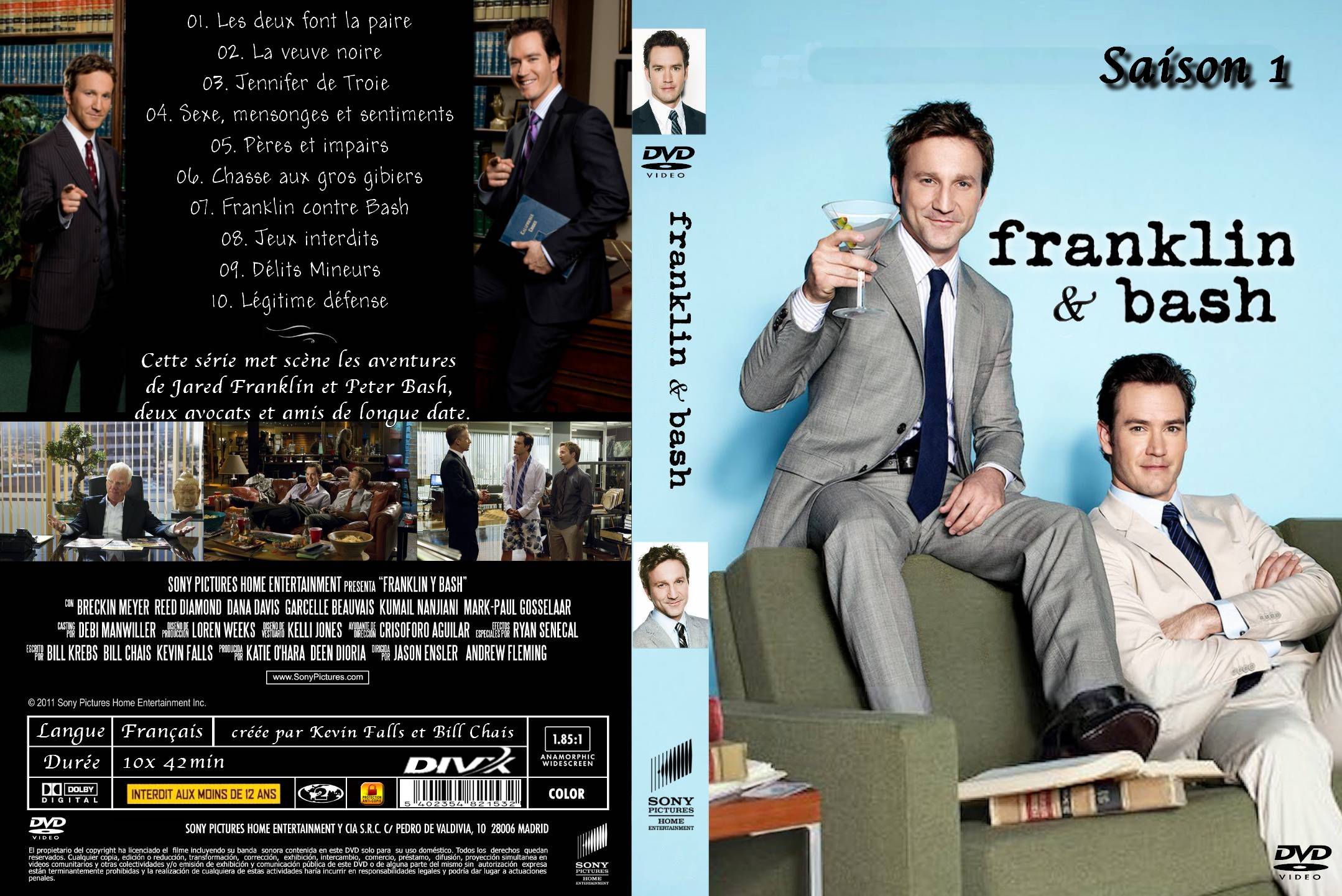 Jaquette DVD Franklin and Bash Saison 1 custom