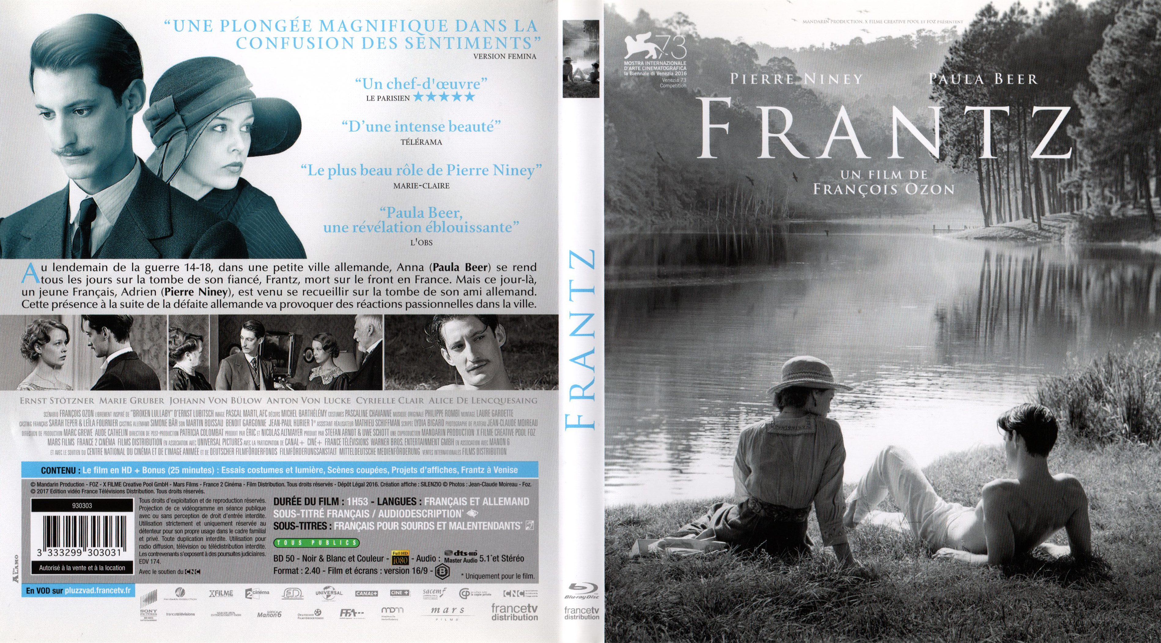 Jaquette DVD Frantz (2016) (BLU-RAY)