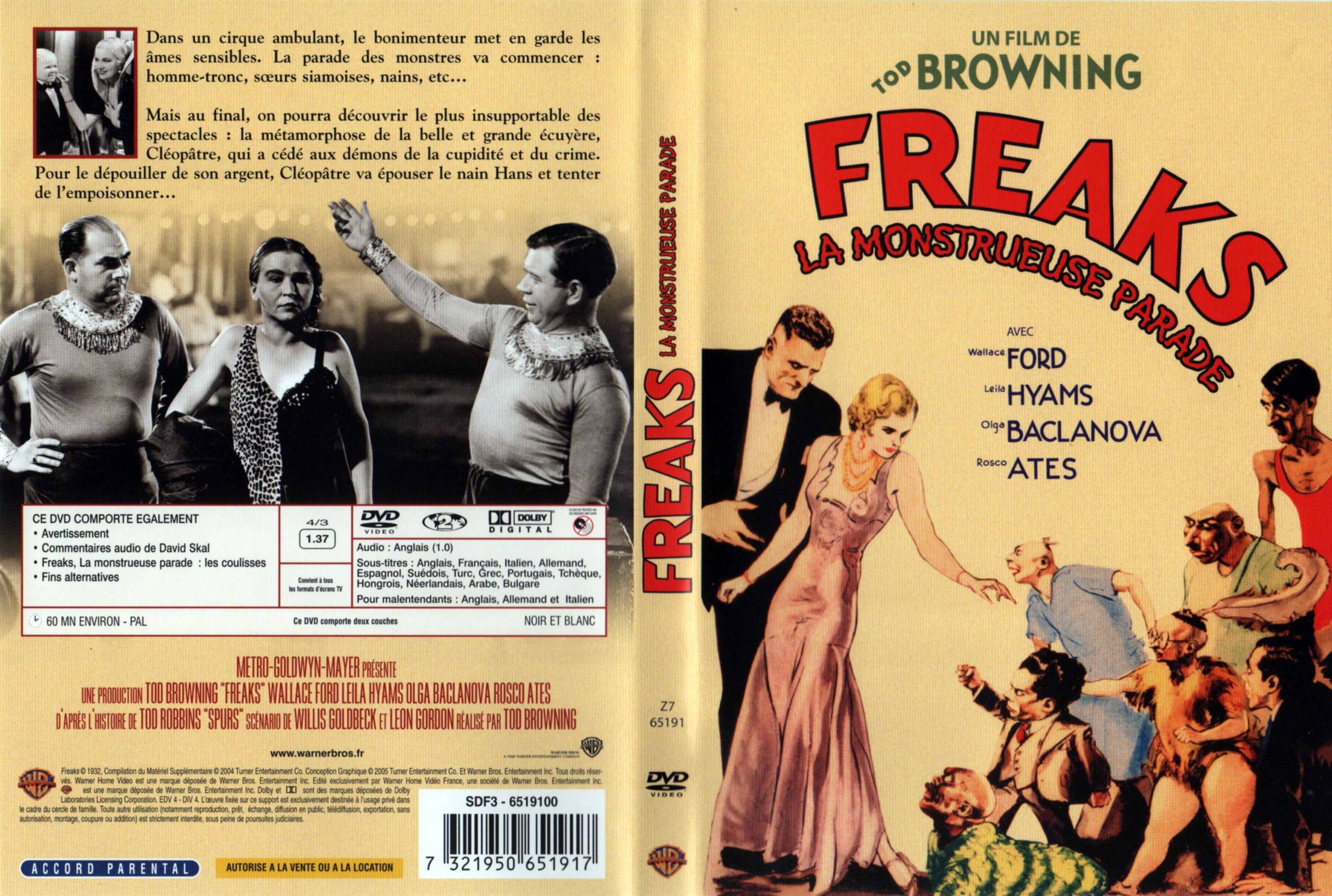 Jaquette DVD Freaks la monstrueuse parade