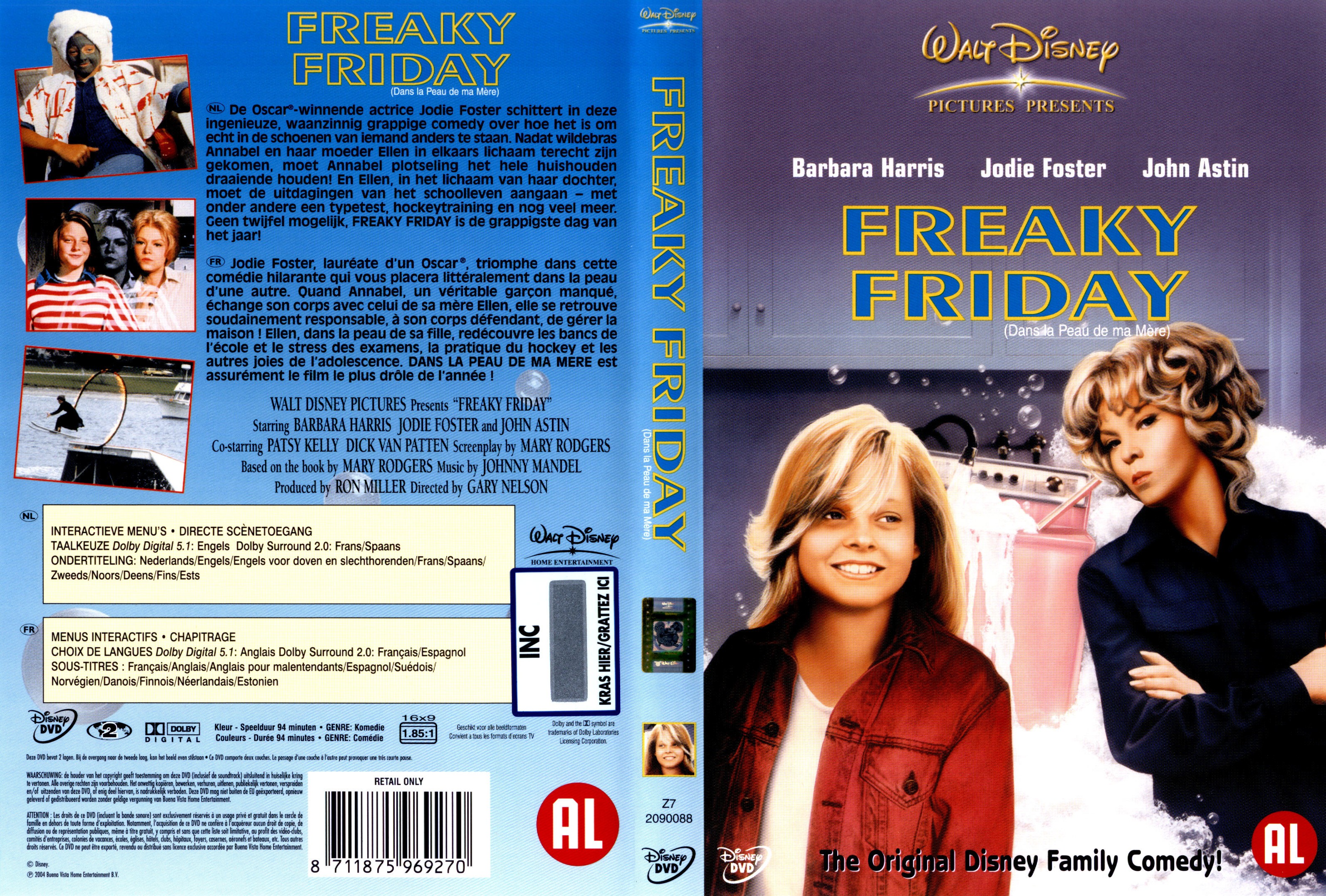 Jaquette DVD Freaky friday - dans la peau de ma mre (Jodie Foster)