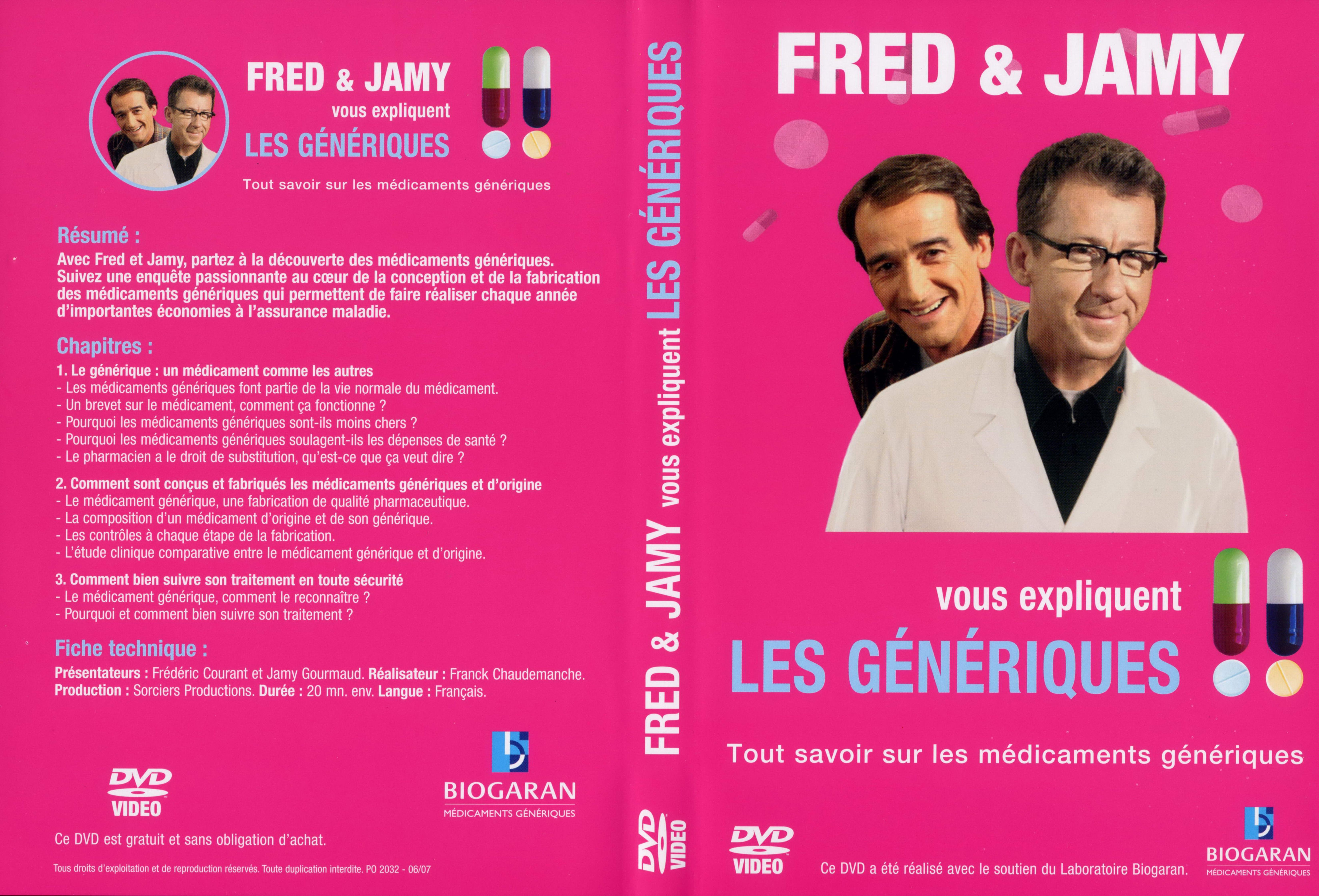 Jaquette DVD Fred et Jamy vous expliquent les generiques