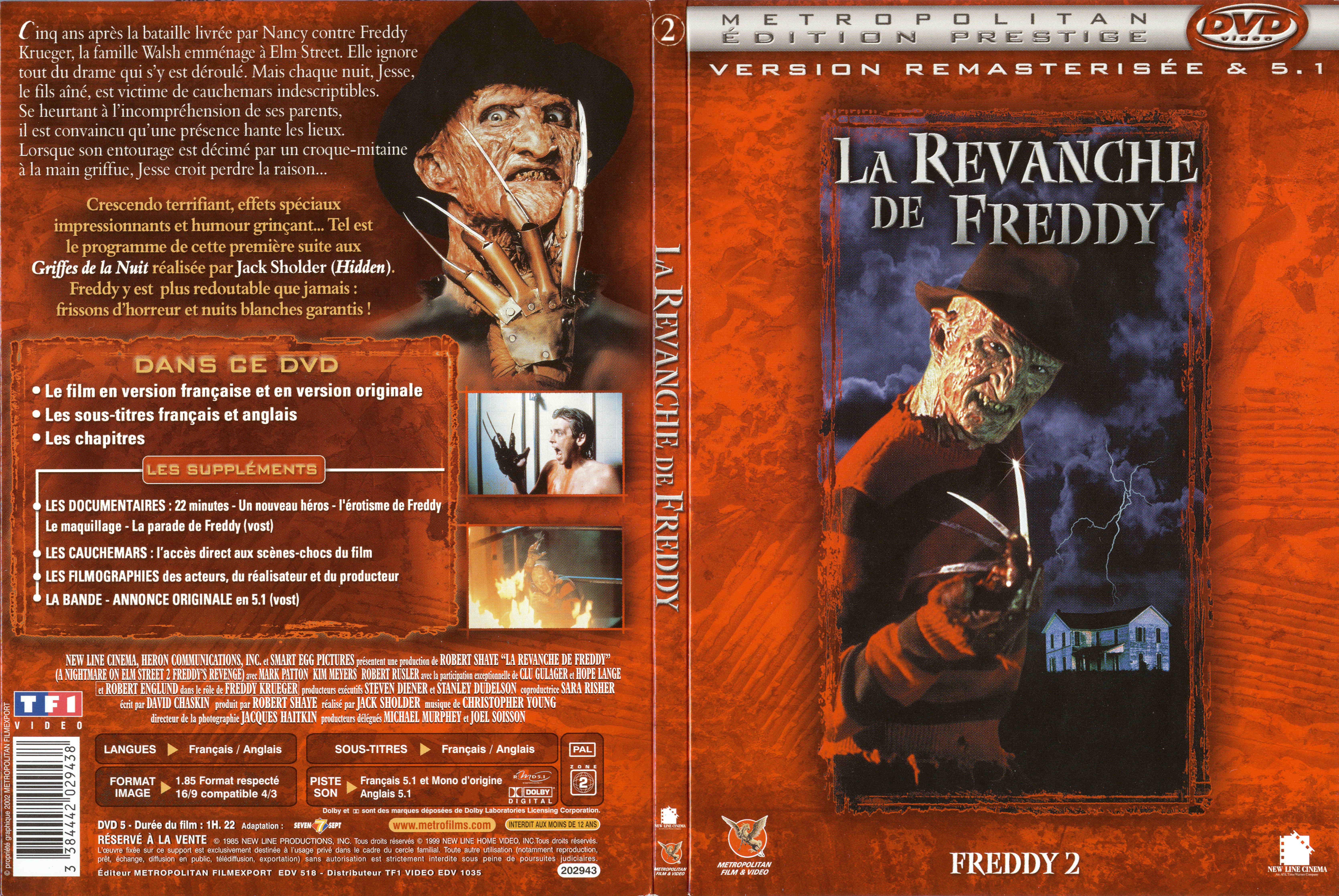 Jaquette DVD Freddy 2 La revanche de Freddy