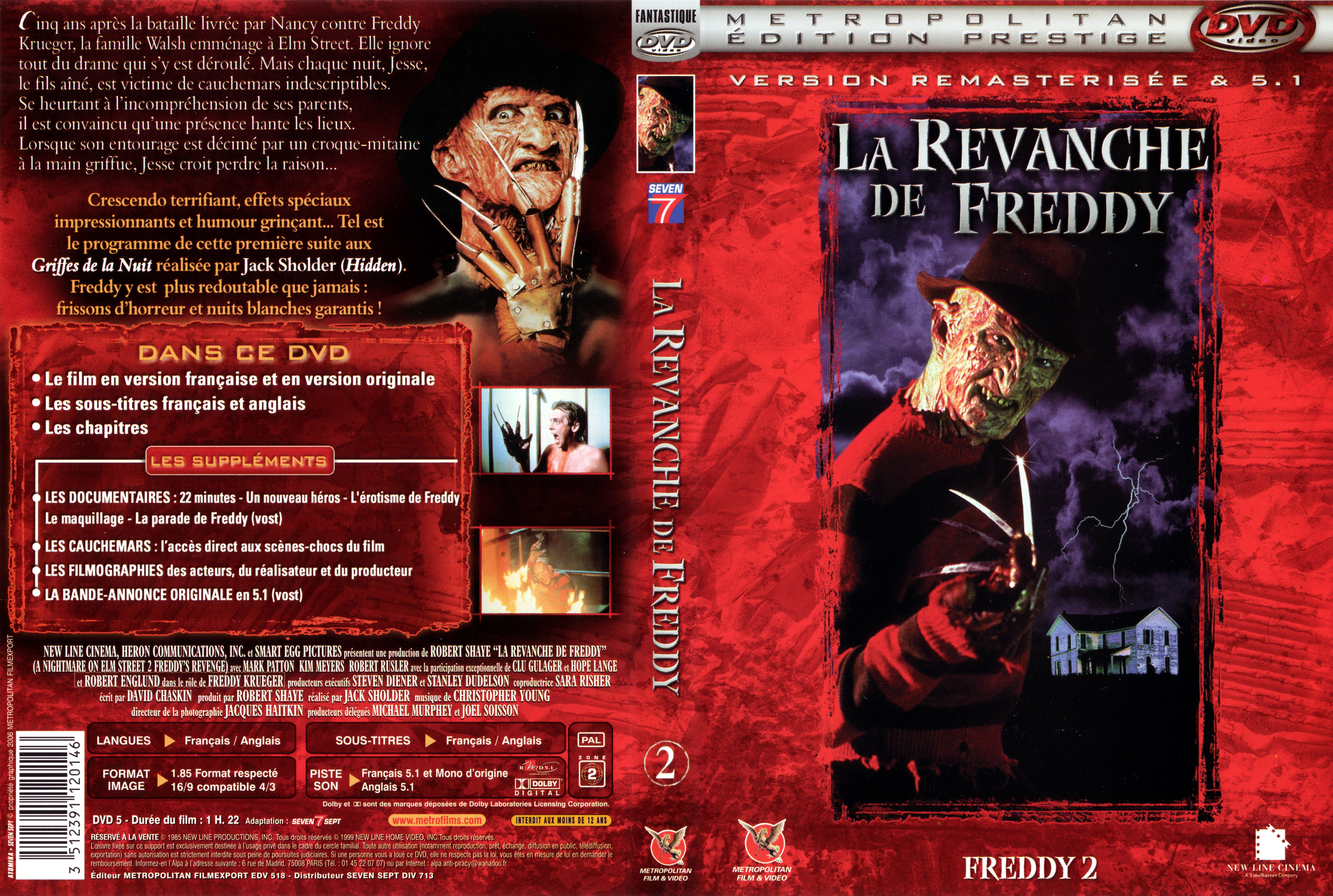 Jaquette DVD Freddy 2 La revanche de Freddy