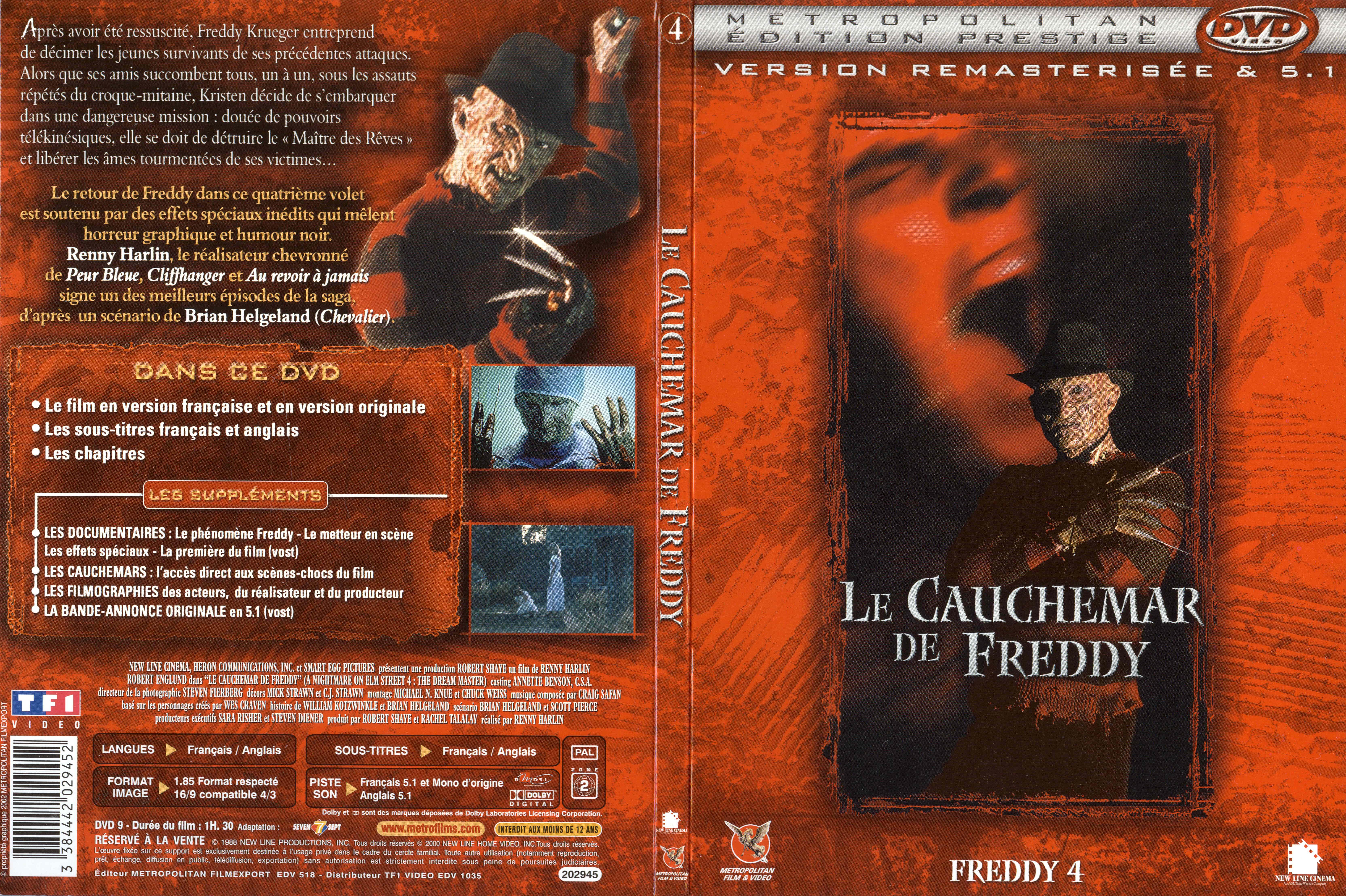 Jaquette DVD Freddy 4 Le cauchemar de Freddy