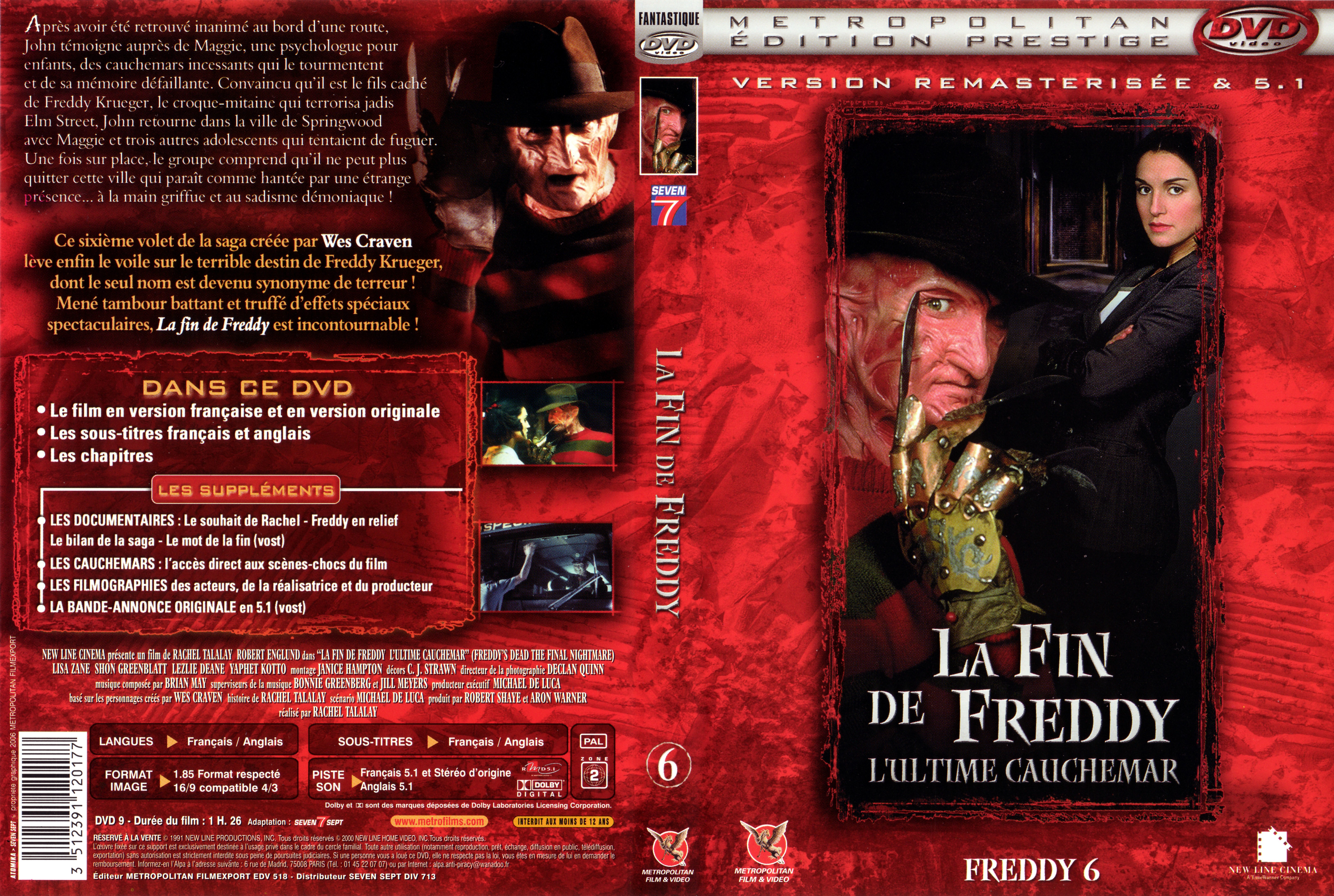 Jaquette DVD Freddy 6 La fin de Freddy