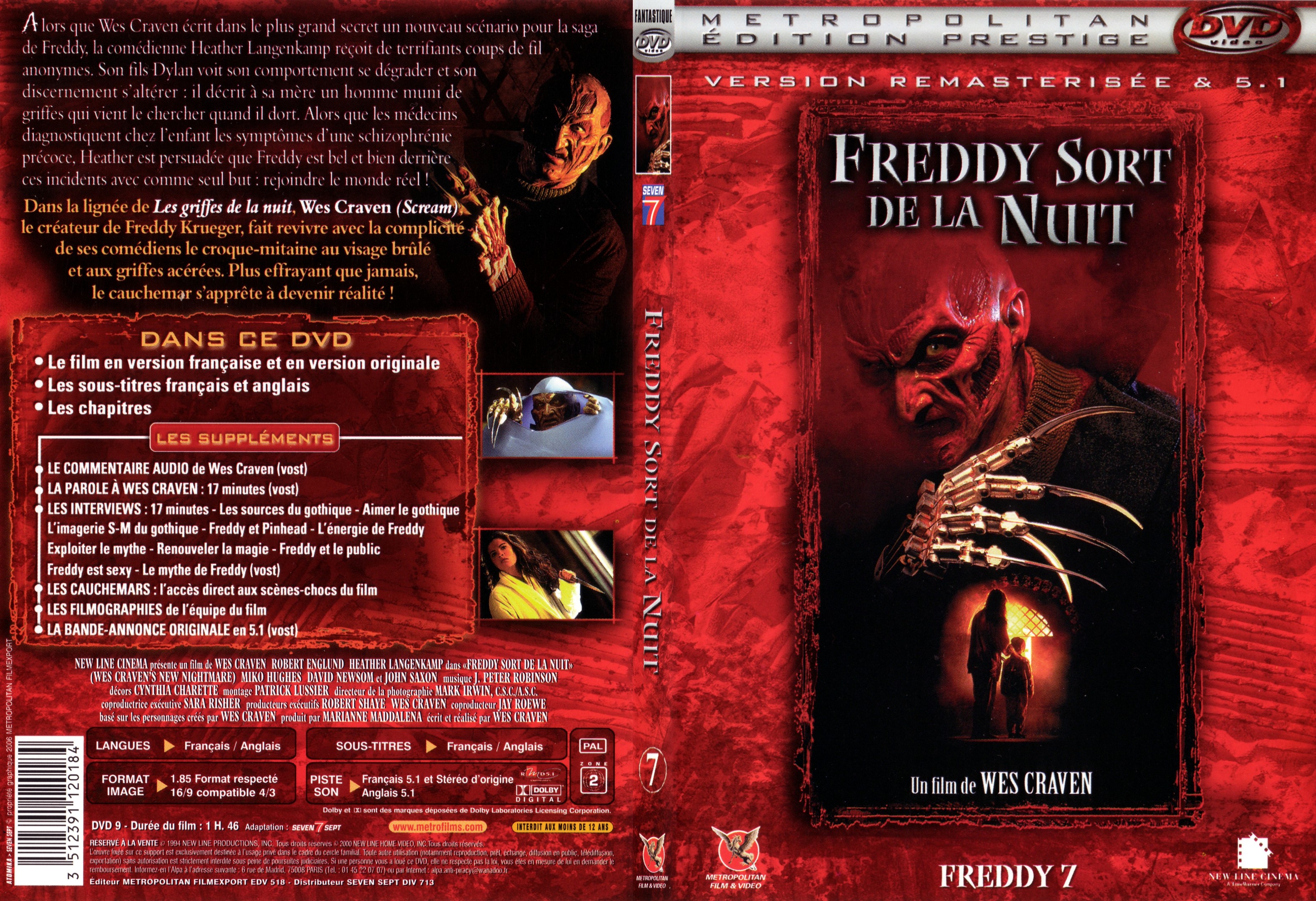 Jaquette DVD Freddy 7 Freddy sort de la nuit - SLIM