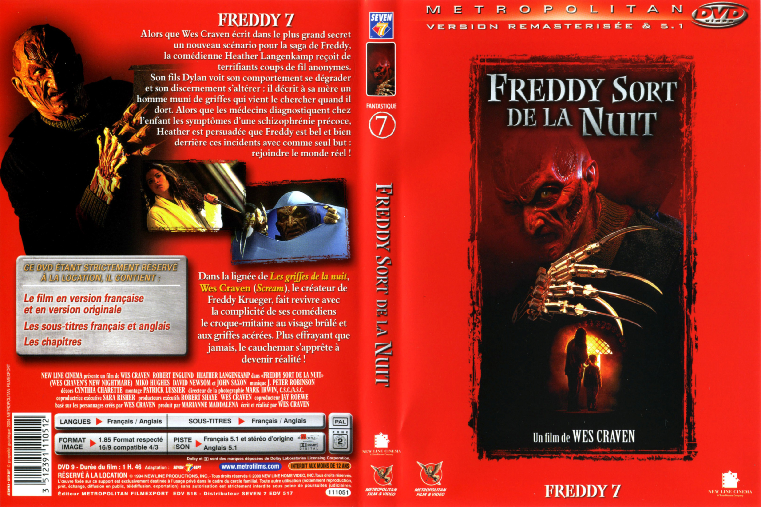 Jaquette DVD Freddy 7 Freddy sort de la nuit v2