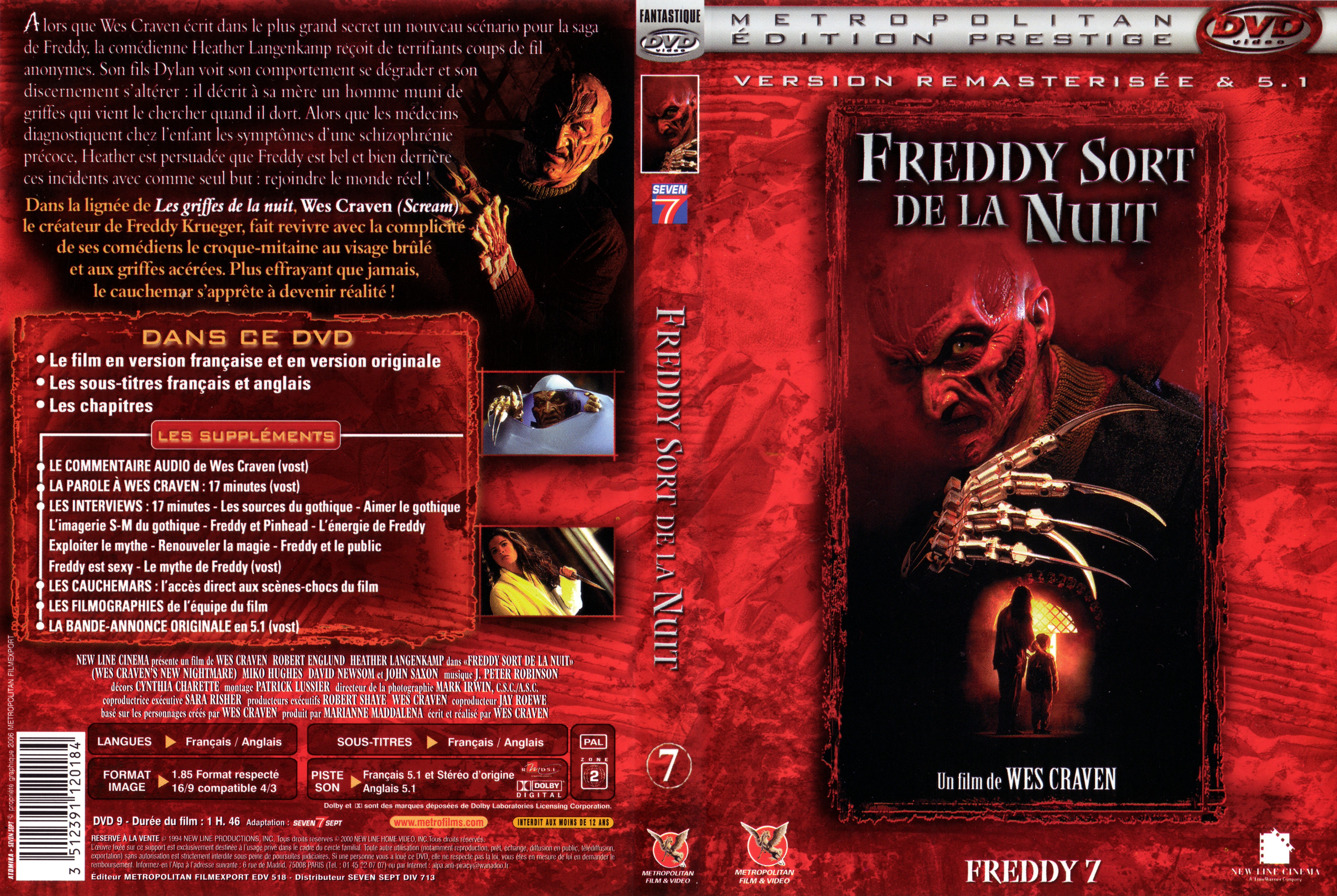 Jaquette DVD Freddy 7 Freddy sort de la nuit v3