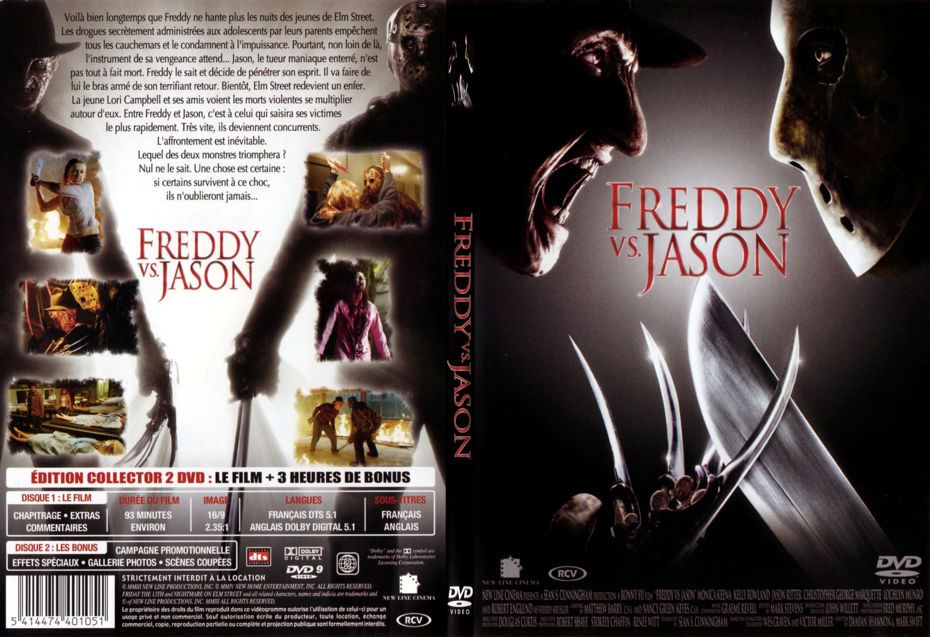 Jaquette DVD Freddy vs Jason - SLIM