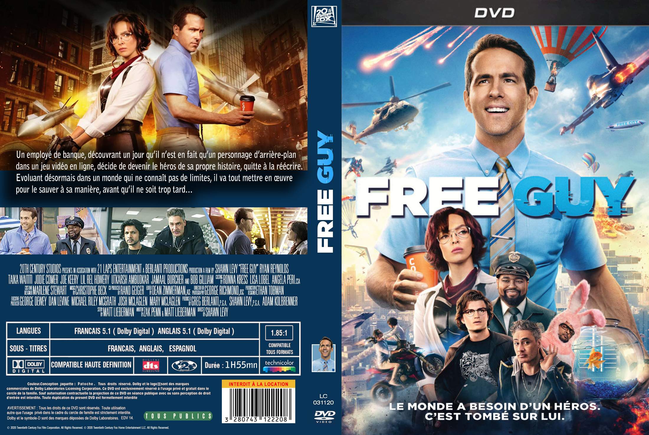 Jaquette DVD Free Guy custom