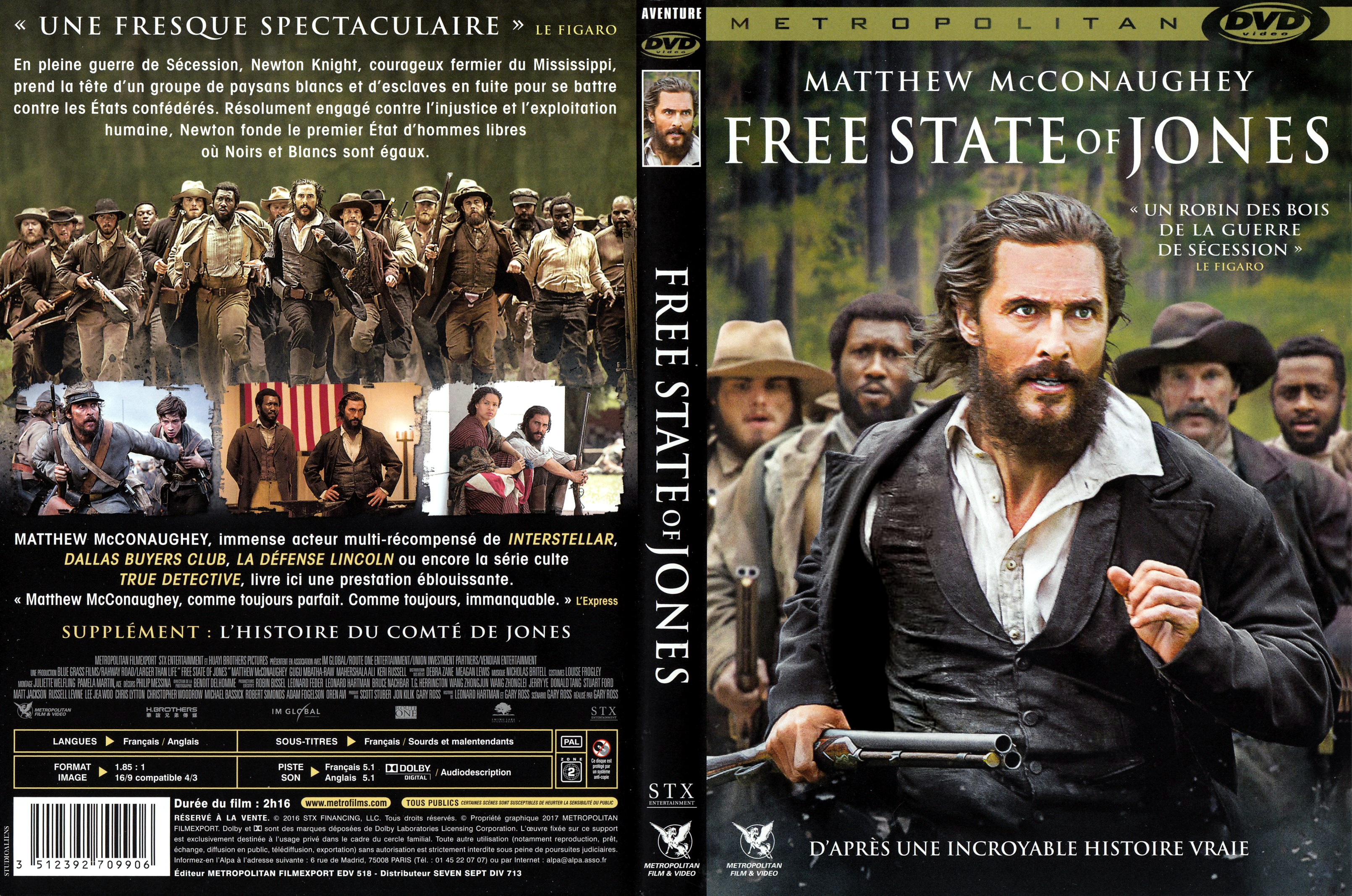 Jaquette DVD Free State Of Jones