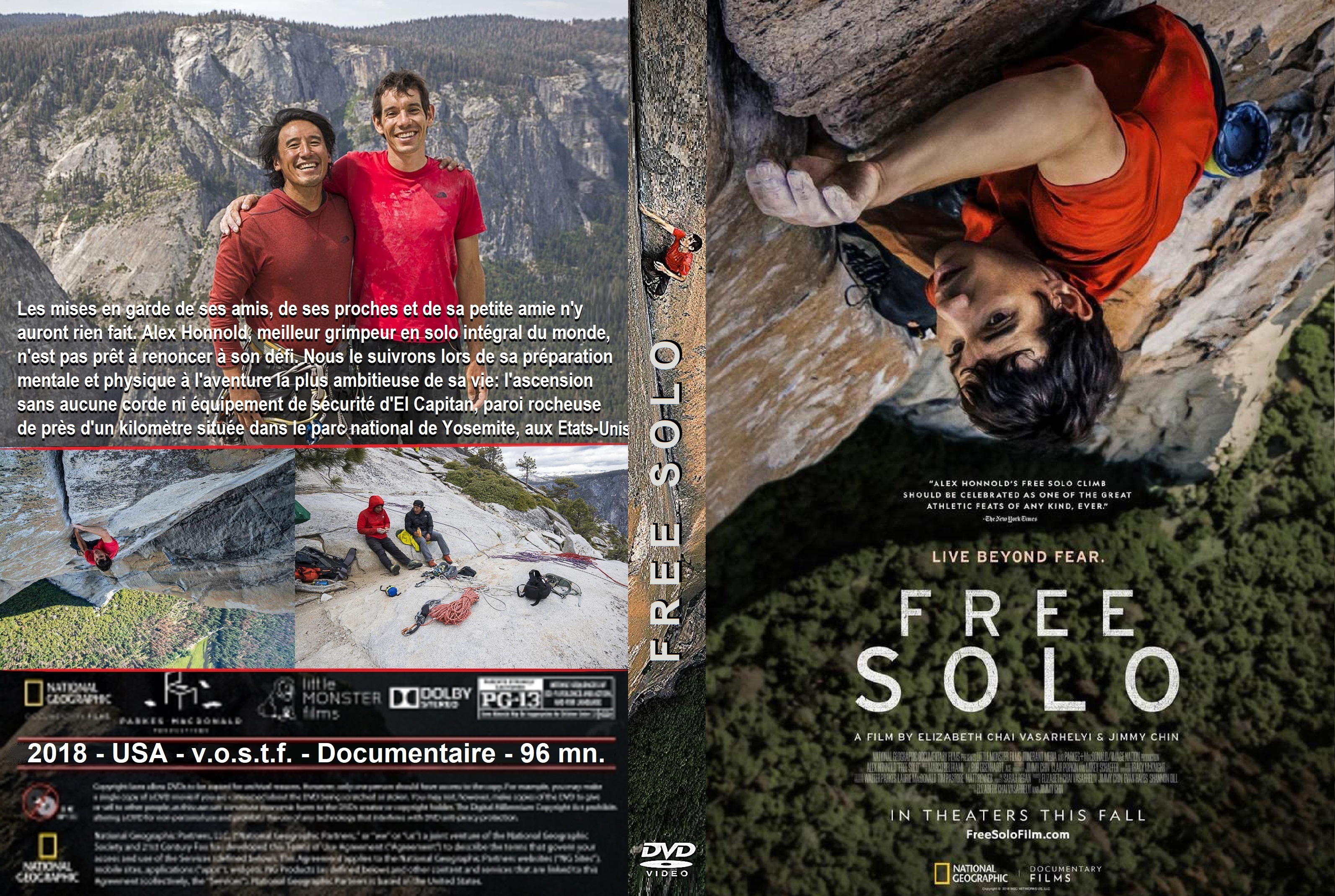 Jaquette DVD Free solo custom