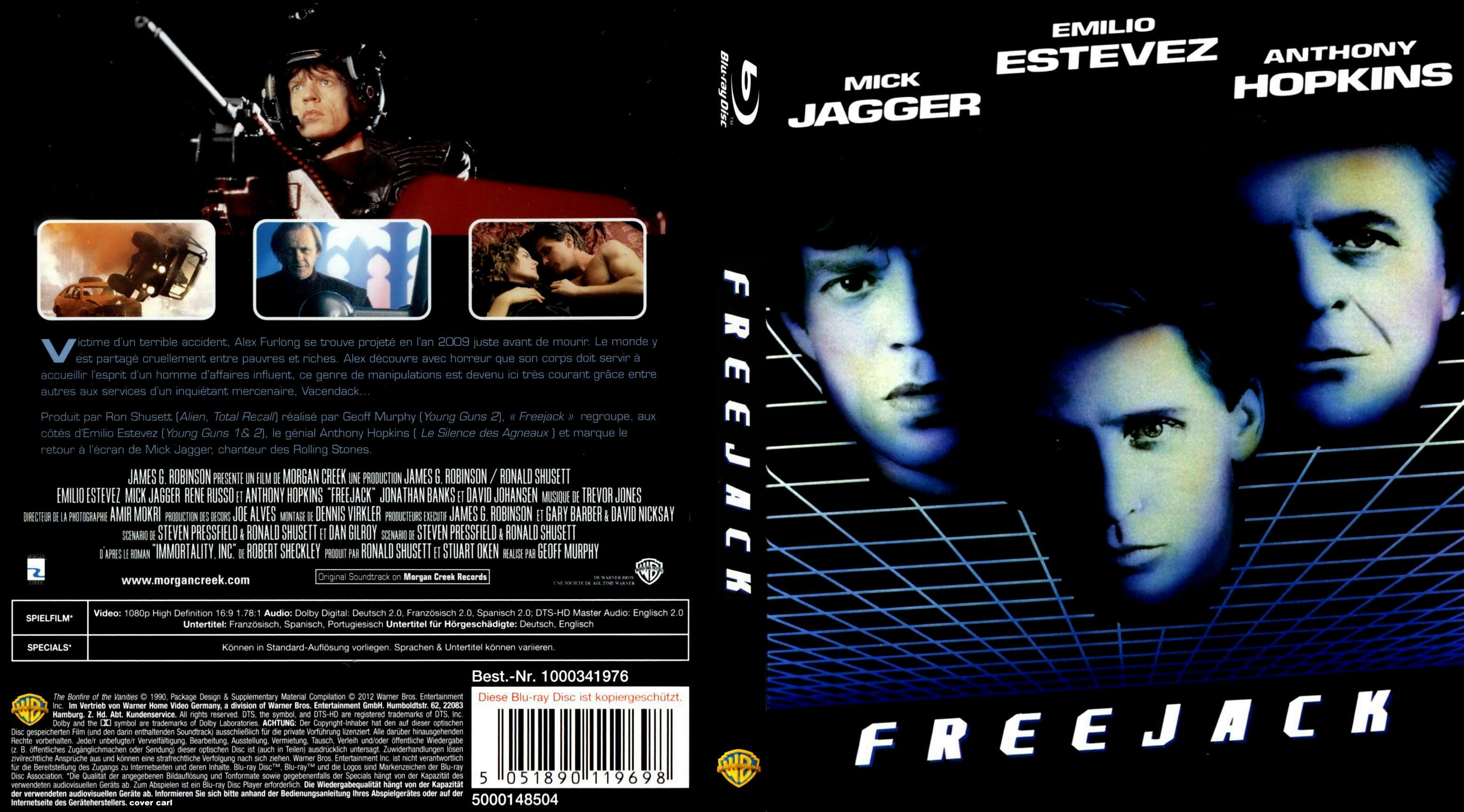 Jaquette DVD Freejack custom (BLU-RAY)