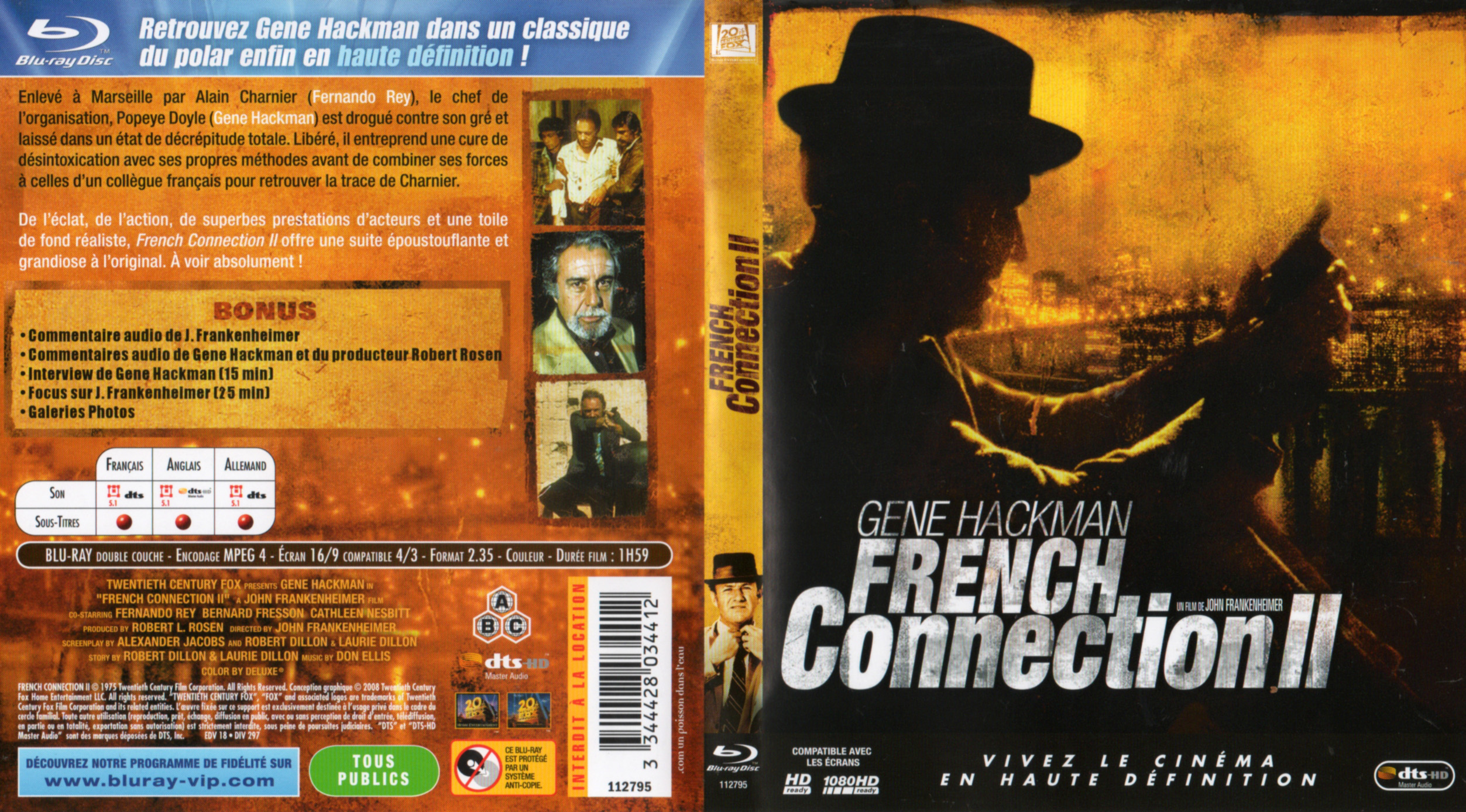 Jaquette DVD French connection 2 (BLU-RAY)