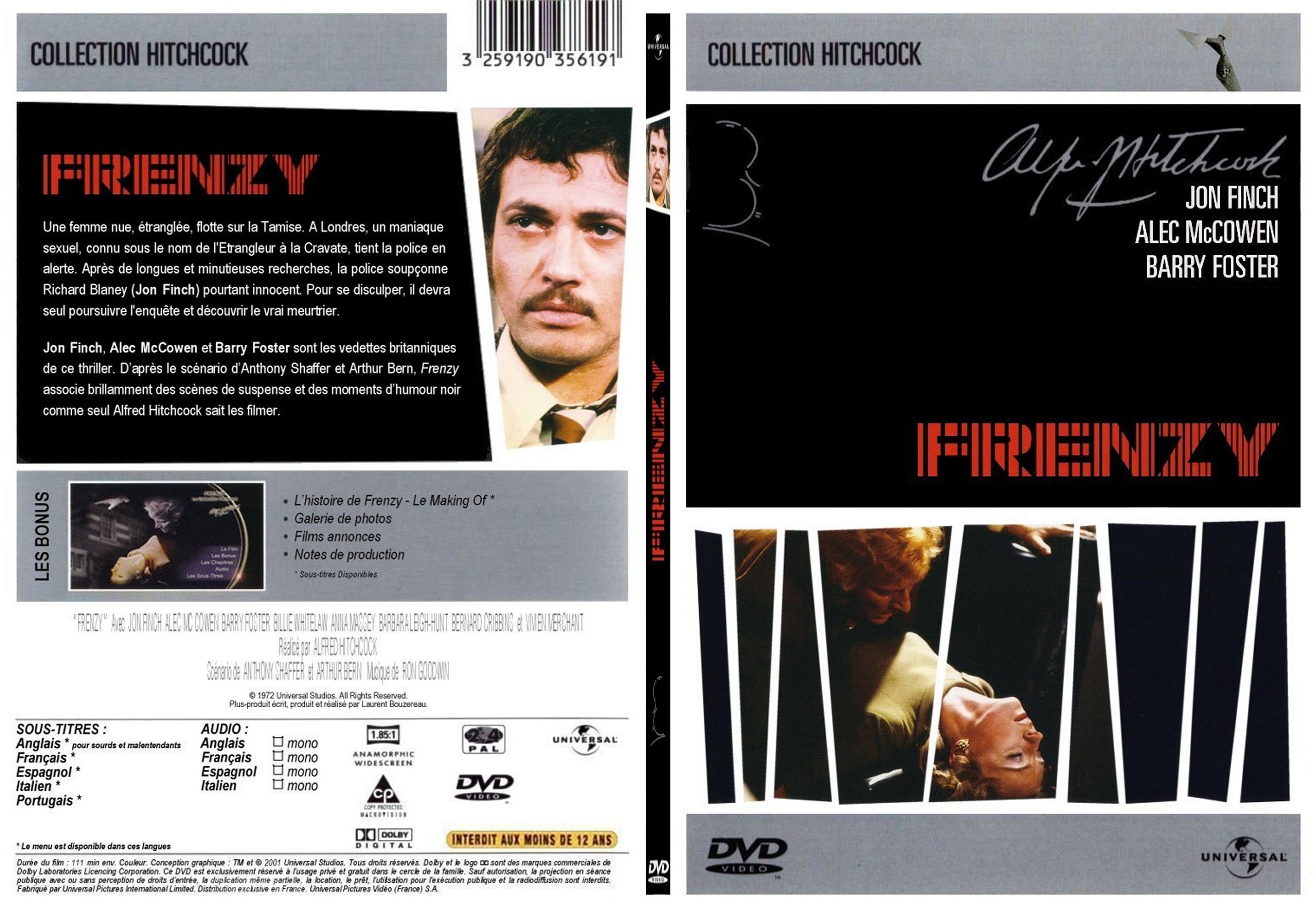 Jaquette DVD Frenzy - SLIM