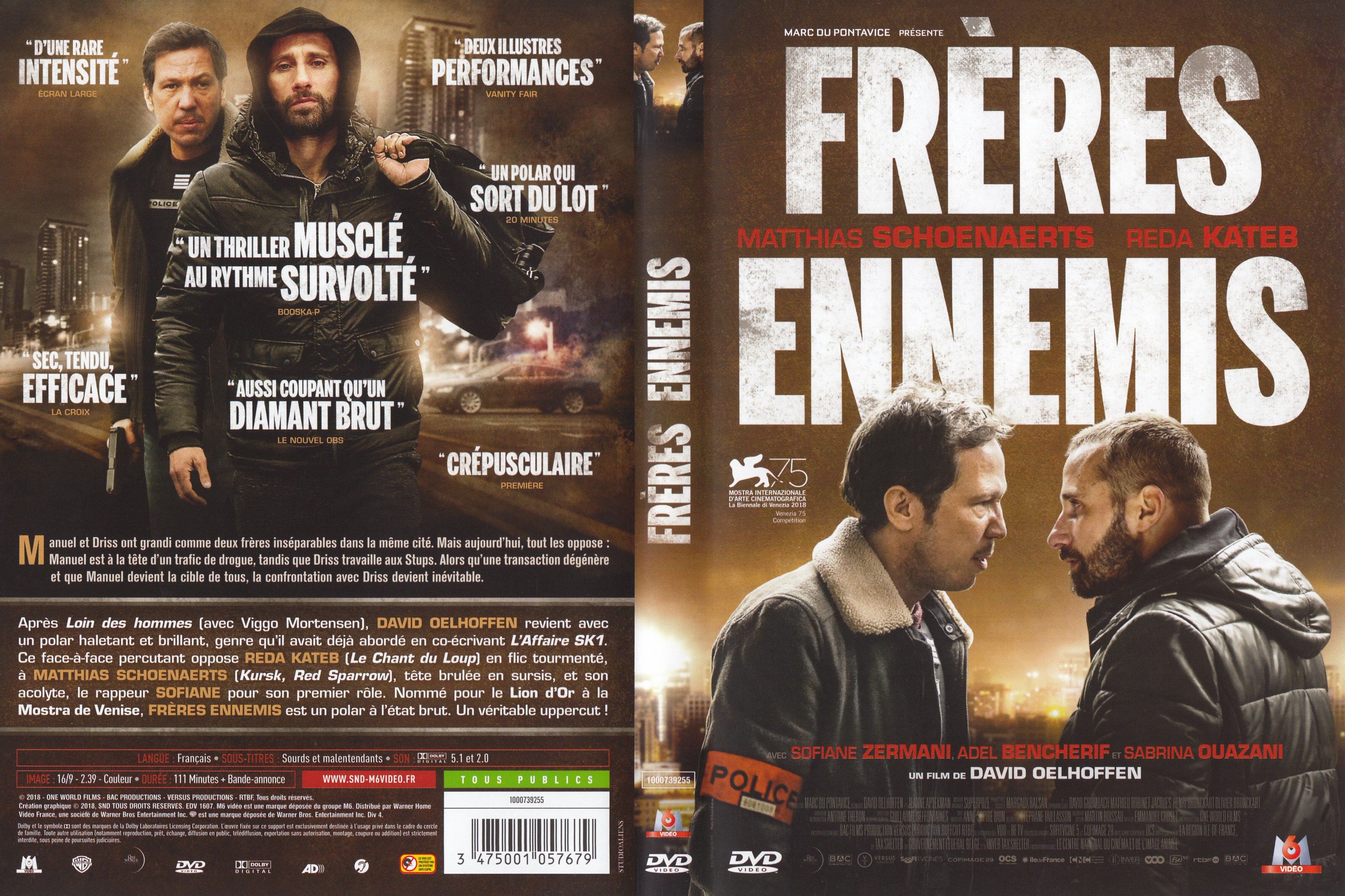 Jaquette DVD Frres ennemis