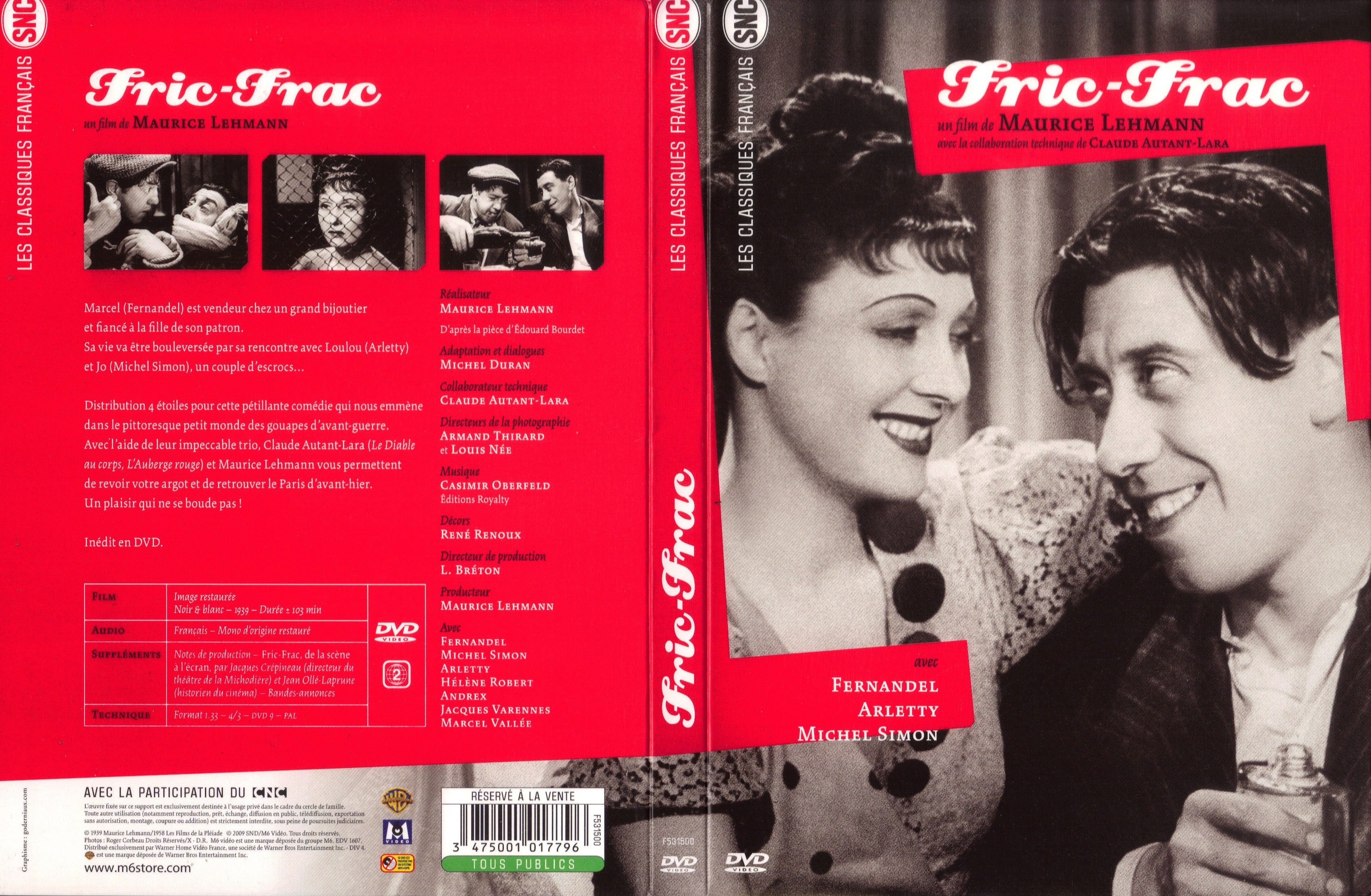 Jaquette DVD Fric frac