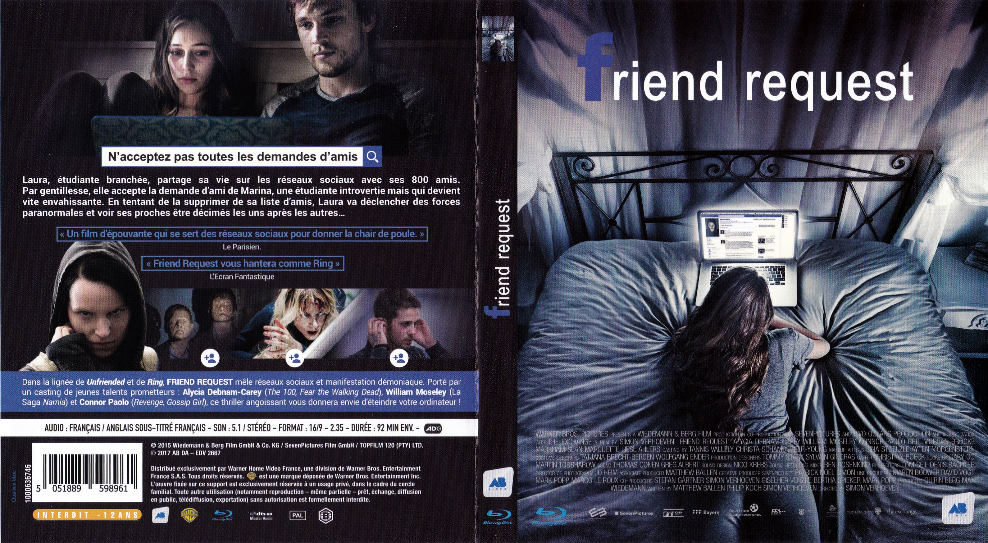 Jaquette DVD Friend request (BLU-RAY)